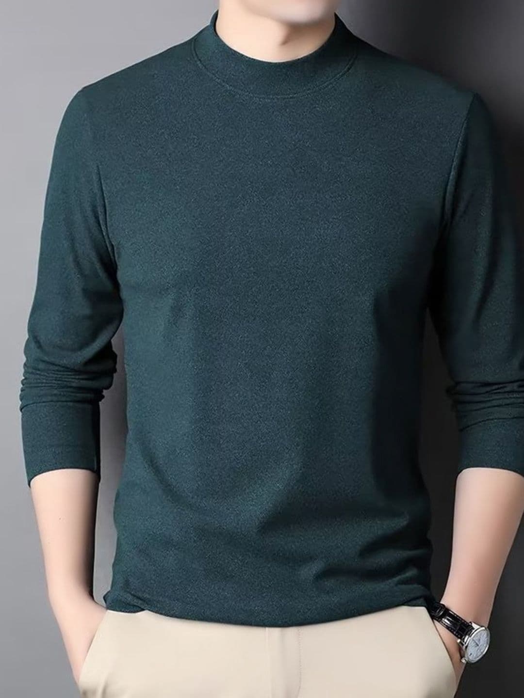 HERE&NOW Men Solid Round Neck Slim Fit T-shirt - view 1