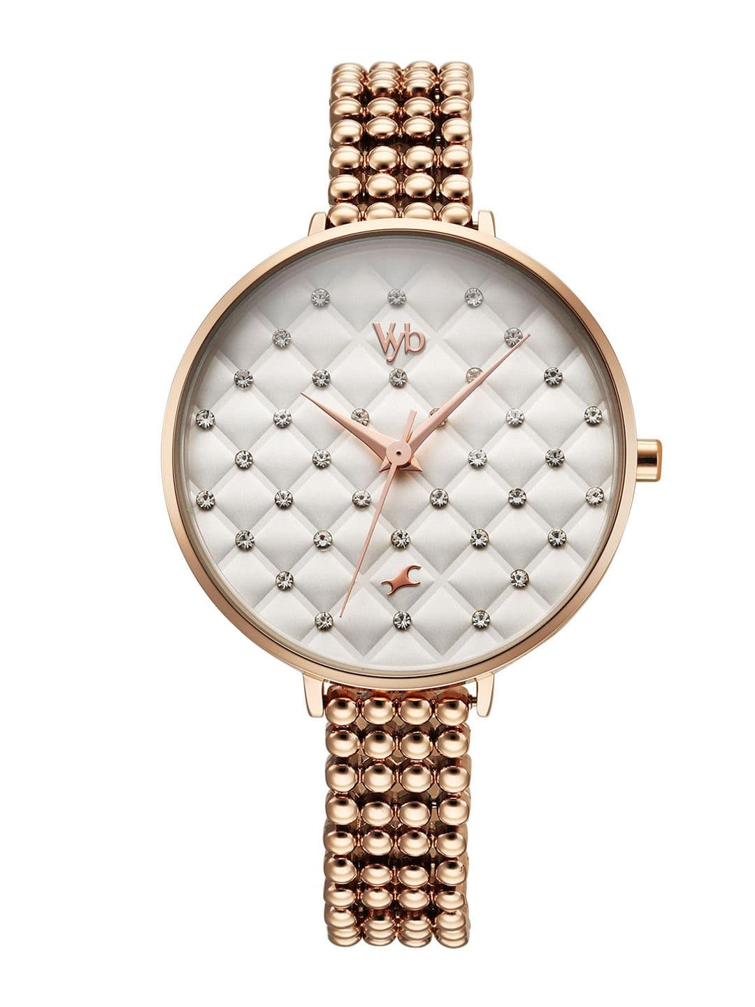 Fastrack Women Embellished Dial & Bracelet Style Straps Analogue Watch FV60014WM02W - view 1