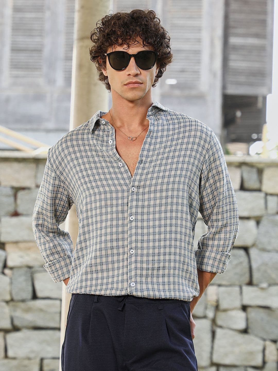 CAHOOT Men Comfort Opaque Checked Casual Shirt - view 1