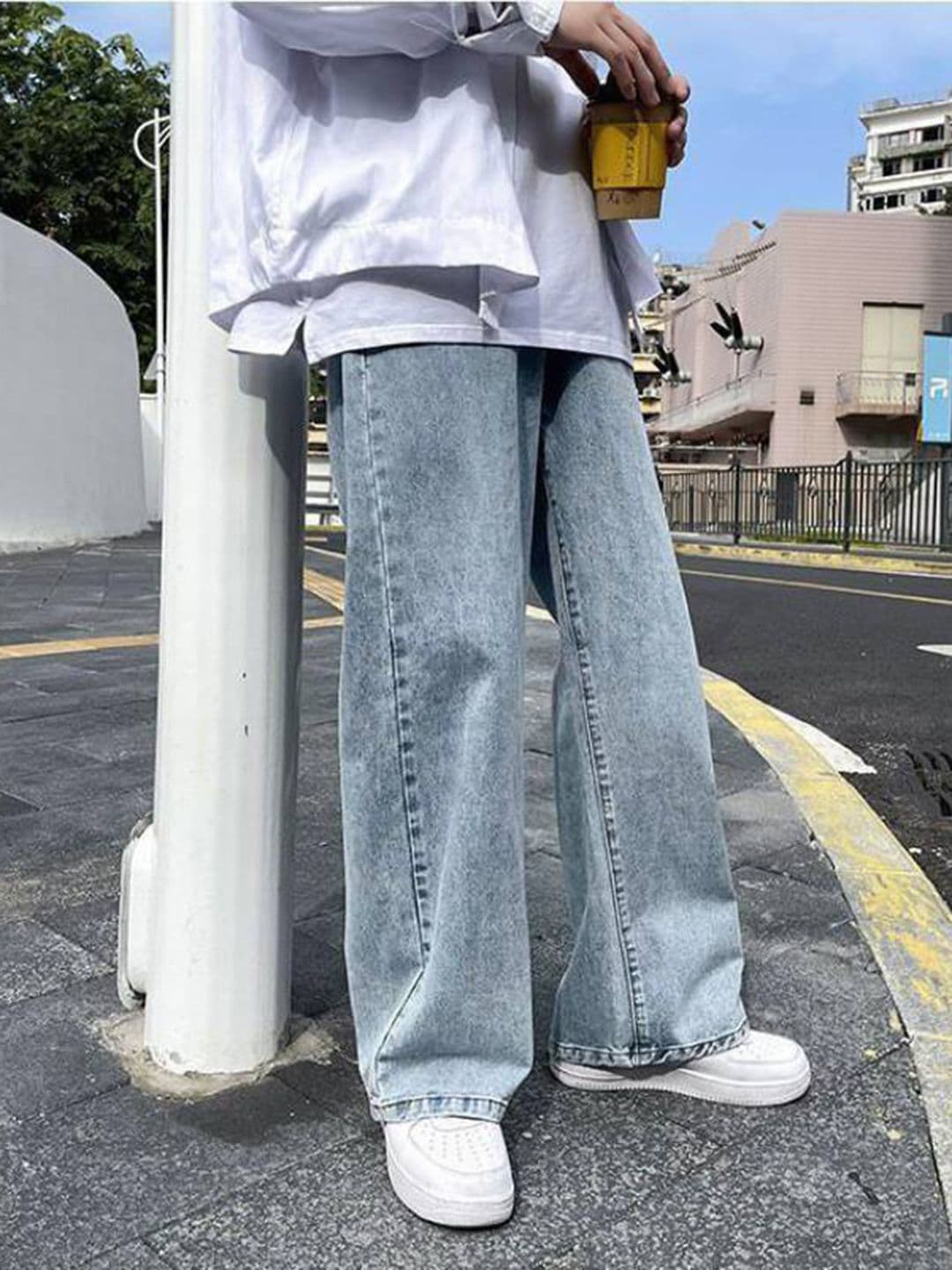 HERE&NOW Men Acid Washed Baggy Jeans - view 1