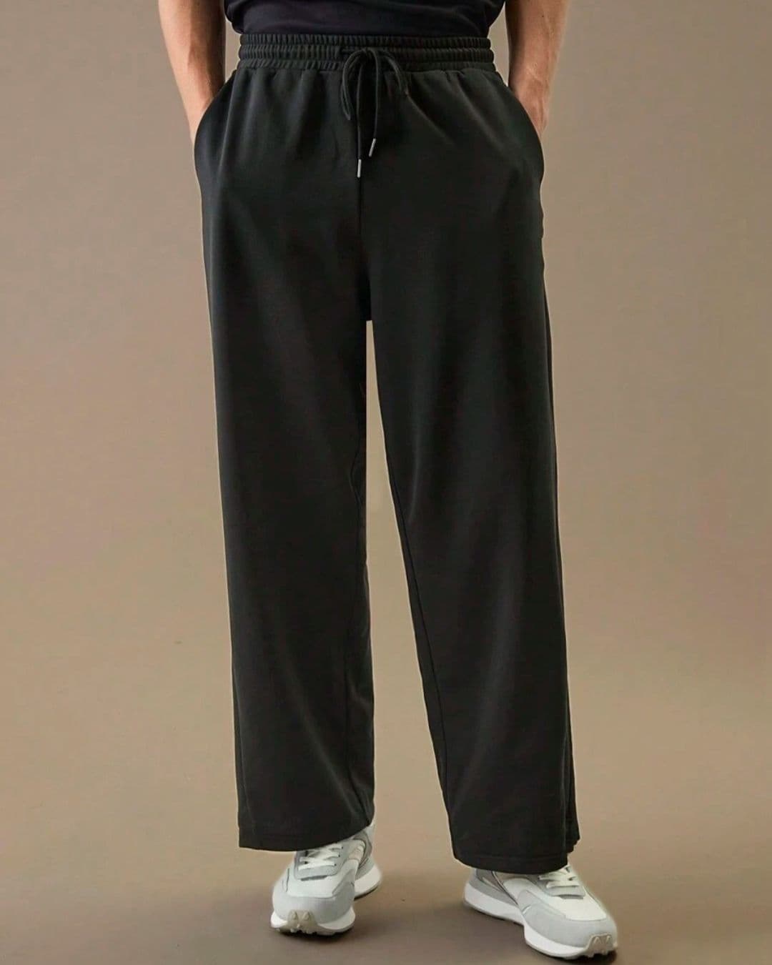 FLYNOFF Men Relaxed Straight Fit Easy Wash Mid - Rise Trousers - view 1