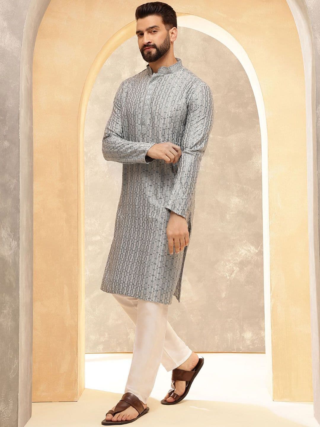 SOJANYA Men Embroidered Thread Work Republic Day Republic Day Kurta - view 1