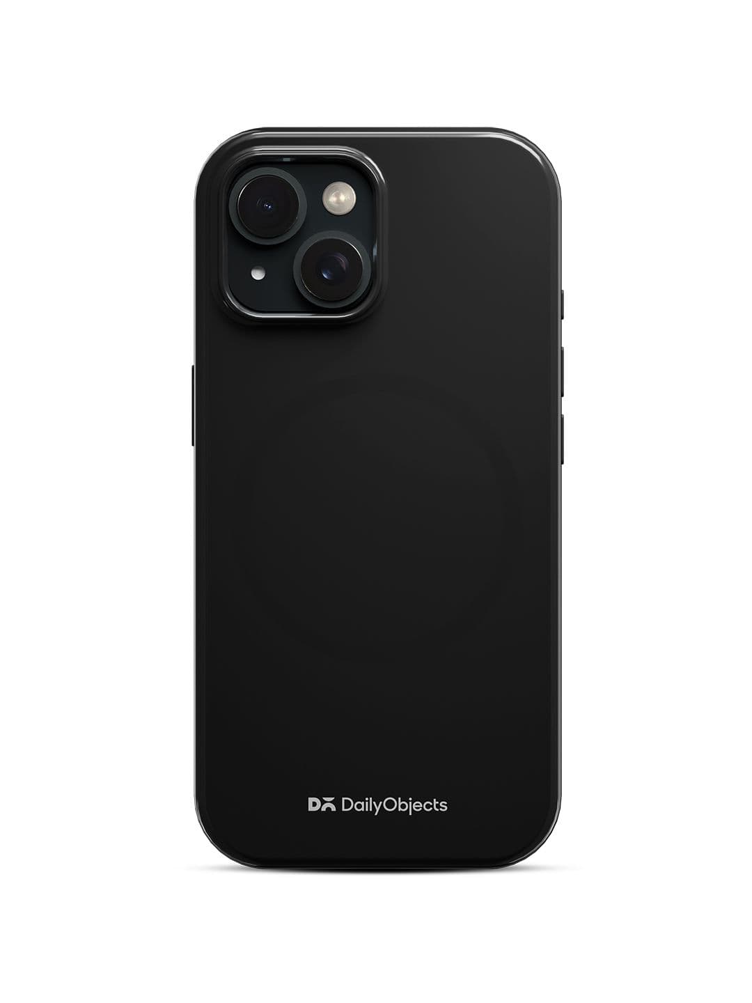 DailyObjects Black Enamel Bumper MagSafe iPhone 13 Mini Case - view 1