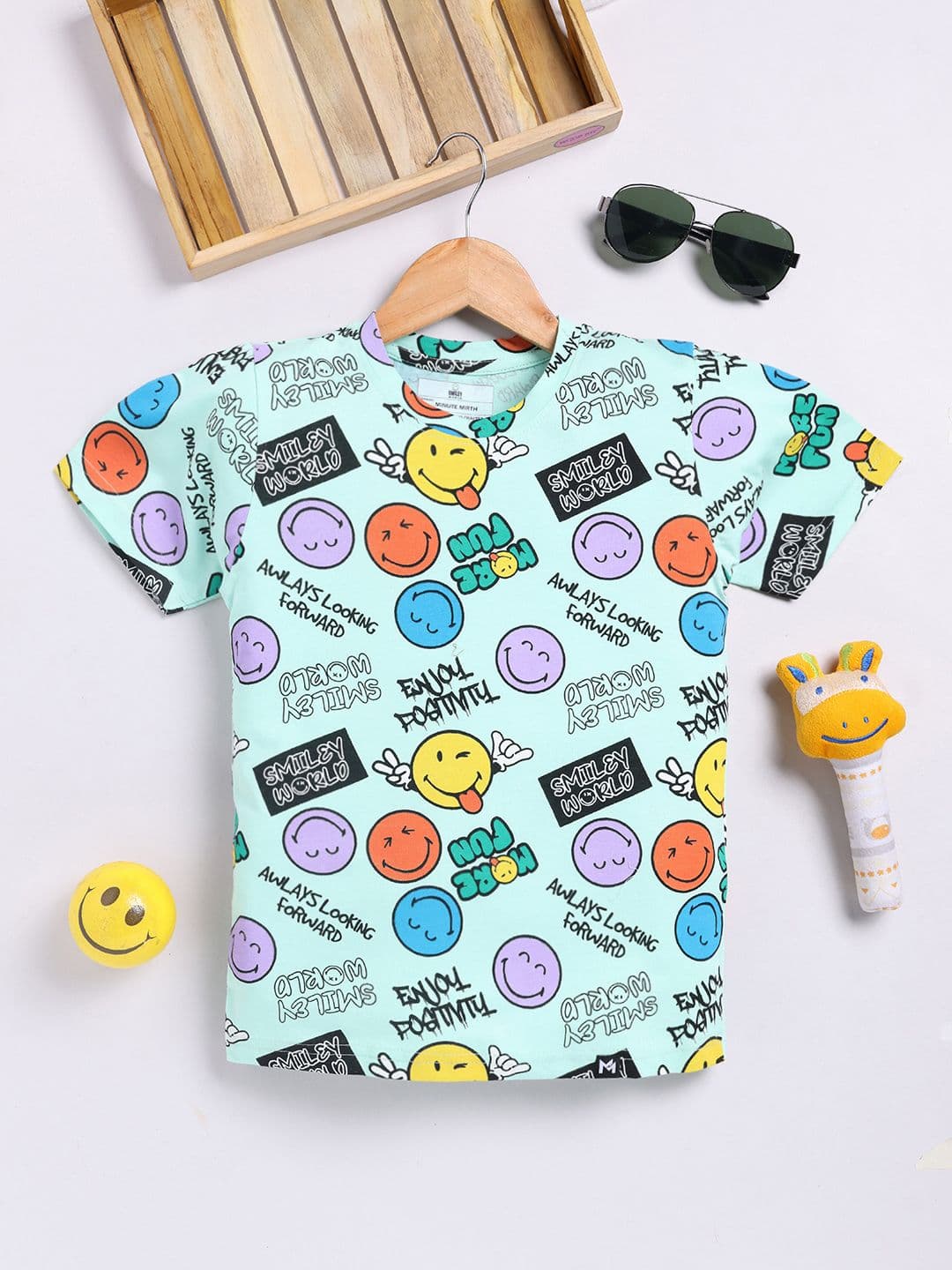 YK X Minute Mirth Boys Graphic Printed Pure Cotton T-shirt - view 1