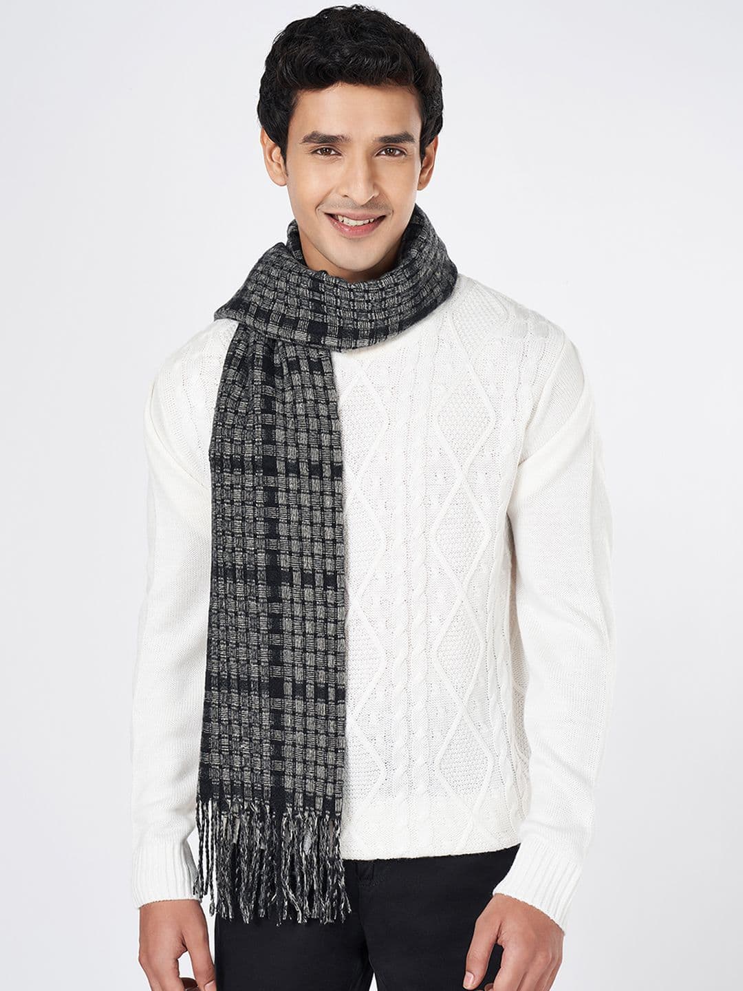 BYFORD by Pantaloons Men Checked Cotton Mufflers - view 1