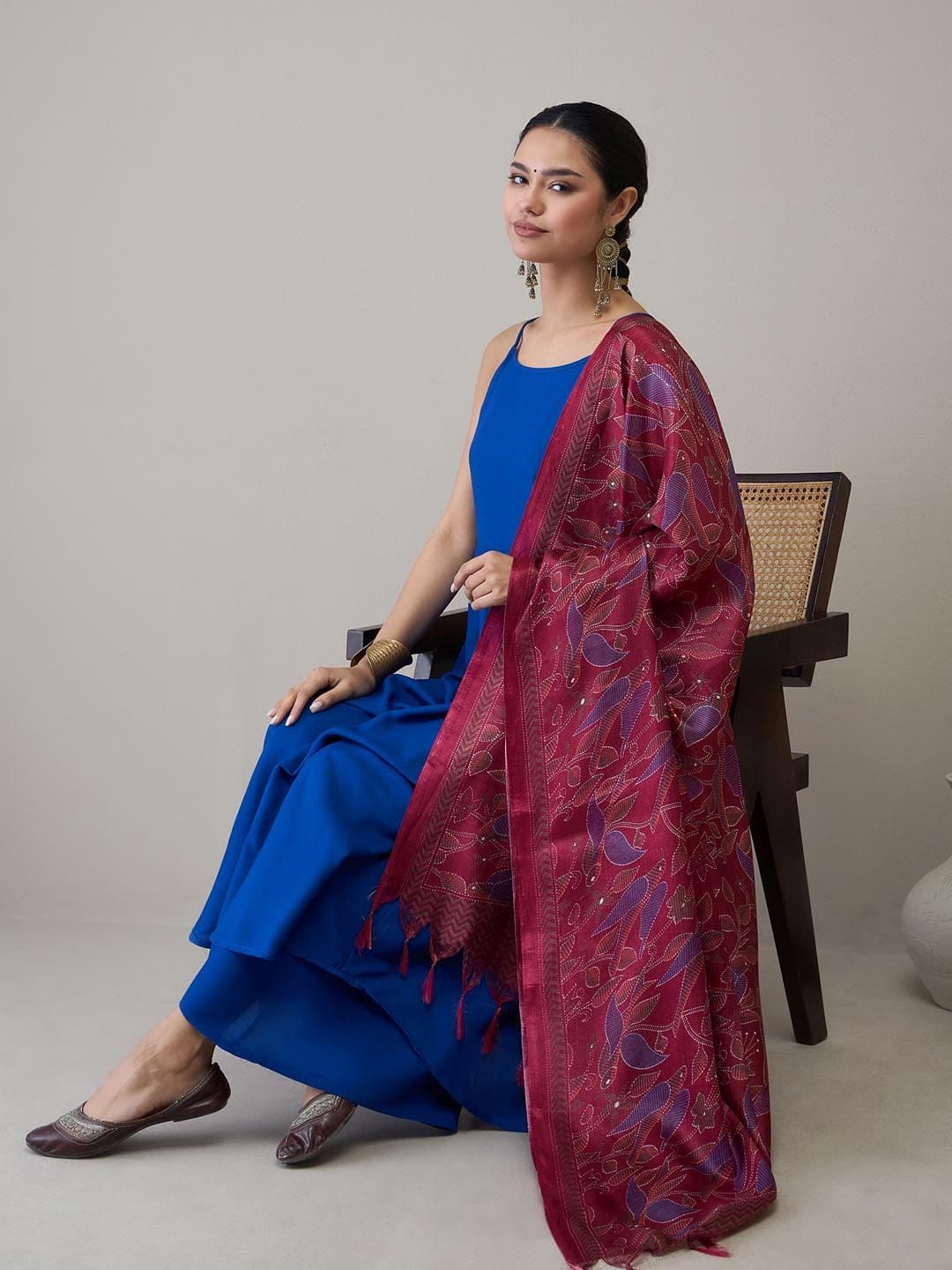 InWeave Women Regular Kurta with Palazzos & With Dupatta - view 1