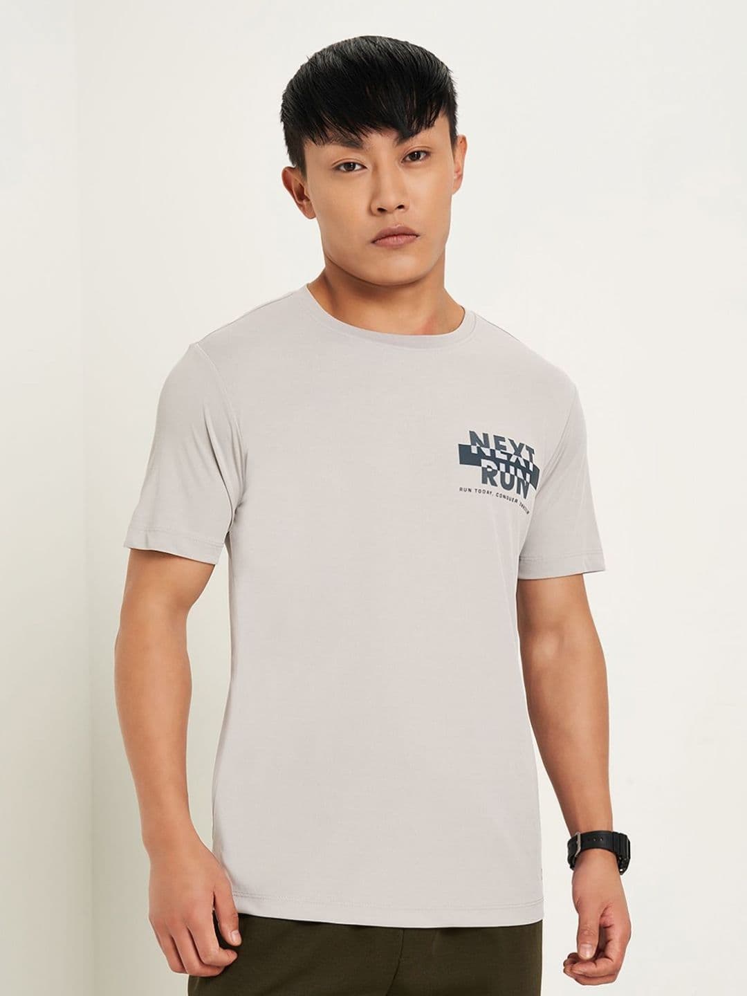 Ajile by Pantaloons Men Typography Printed Round NeckT-shirt - view 1