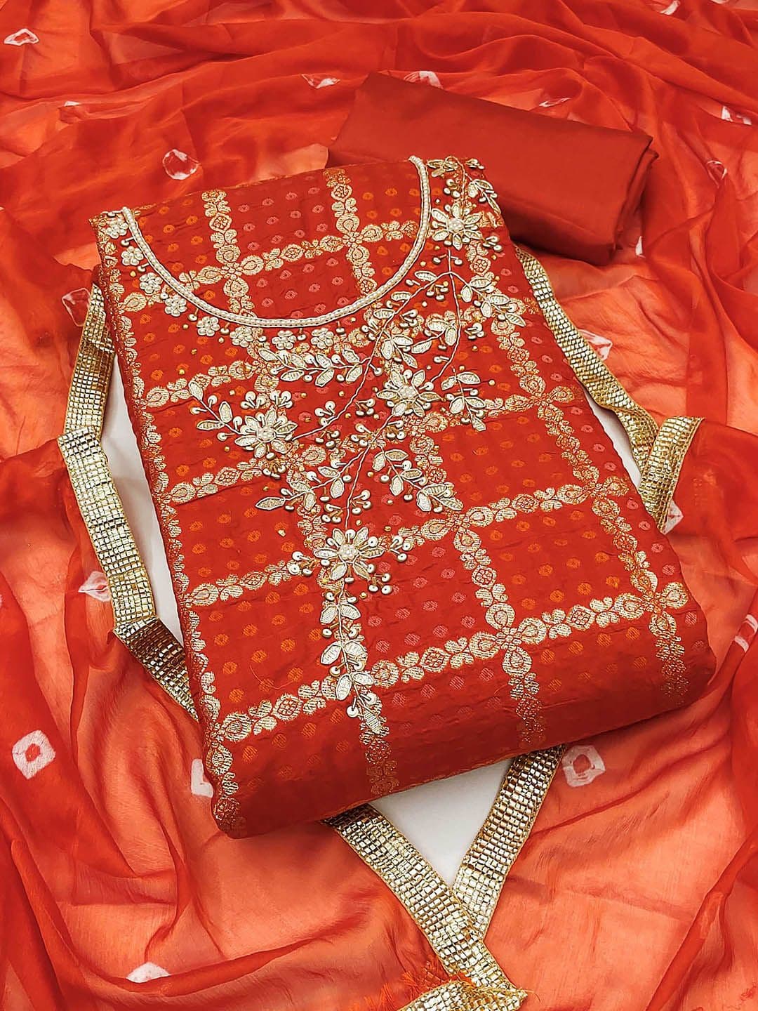 KALINI Unstitched Dress Material - view 1