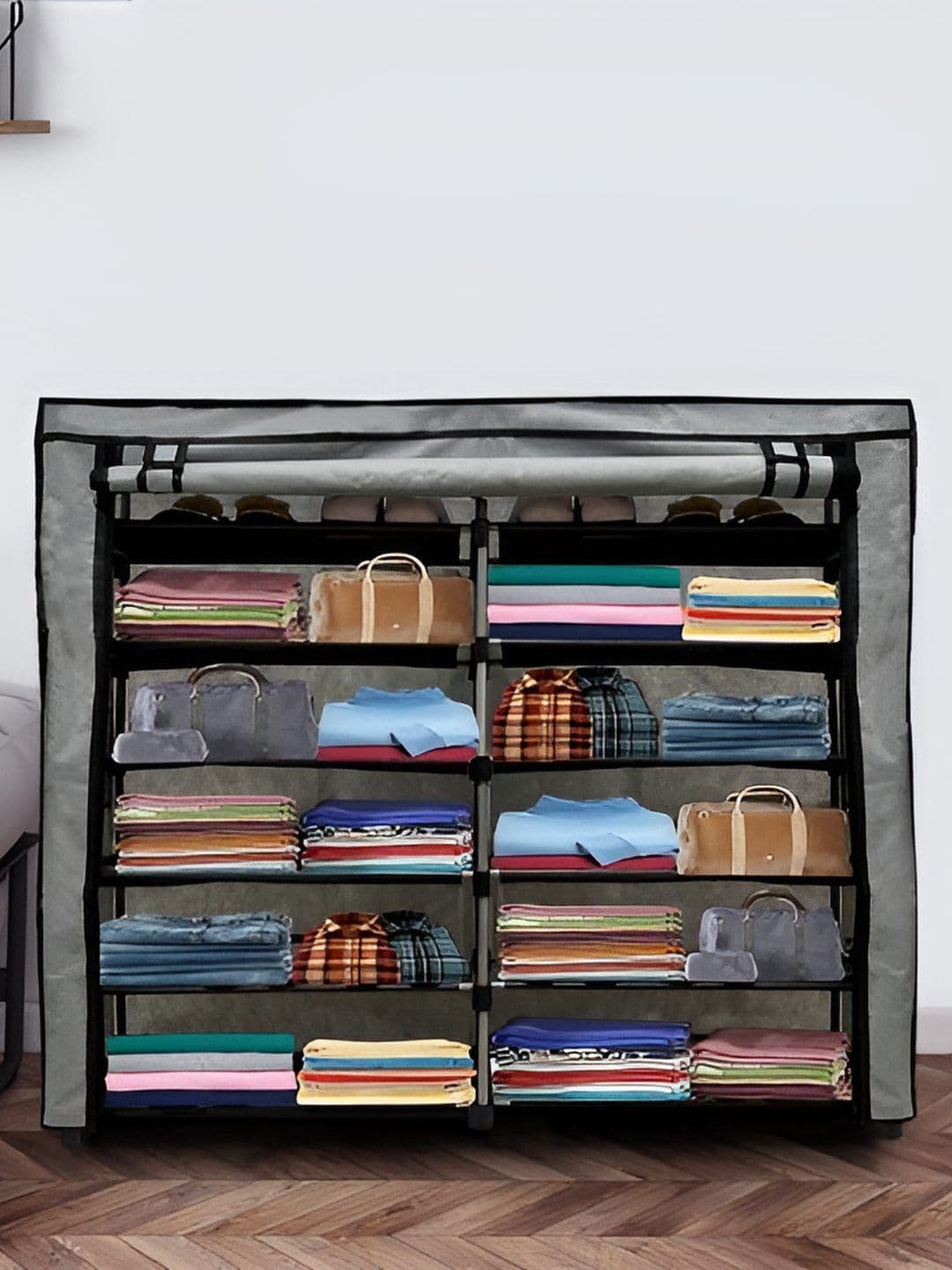 Urban Choice Grey & Black 12 Layer Shoe Rack - view 1