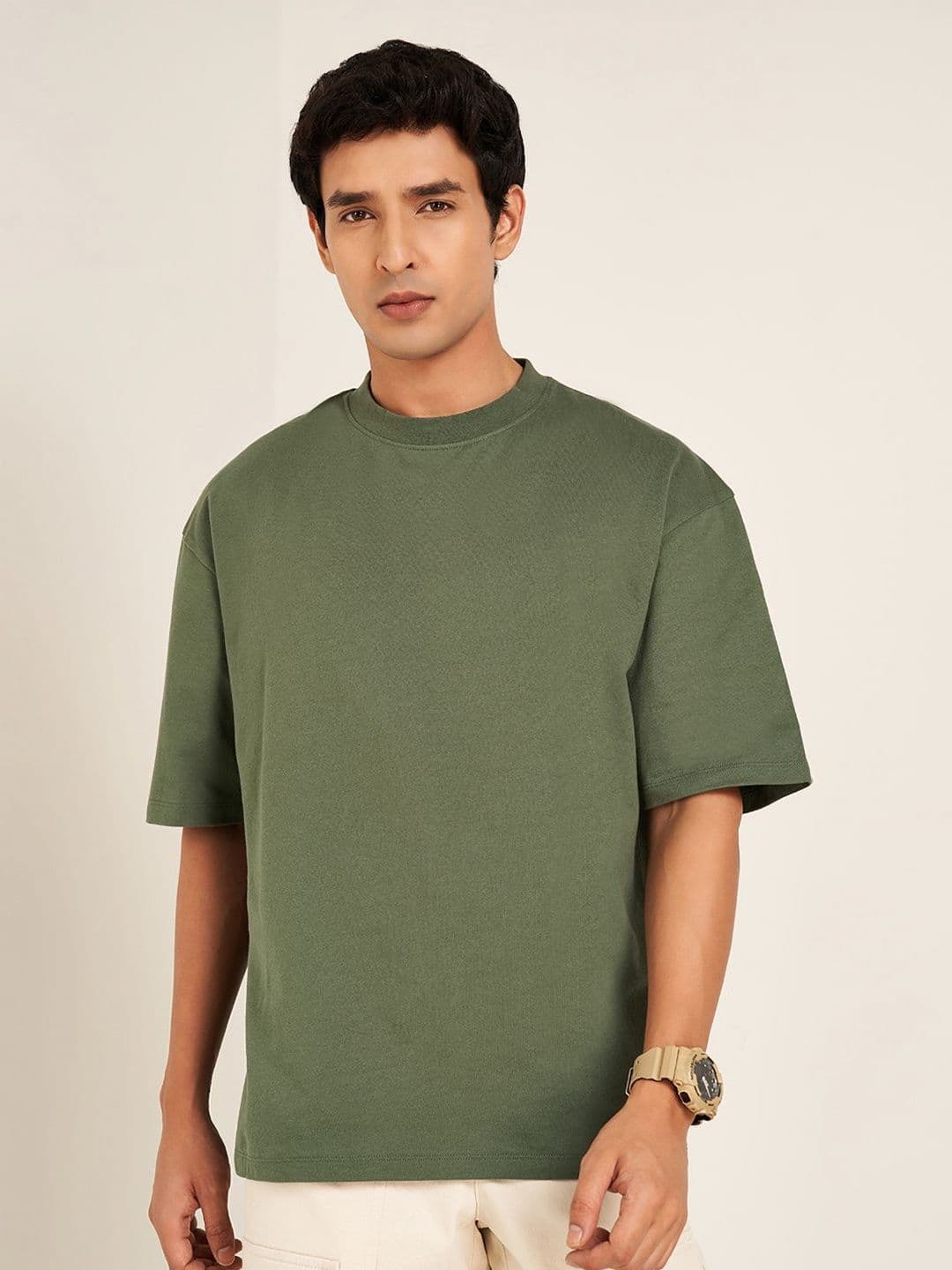 7 Alt by Pantaloons Men Graphic Printed Round Neck Cotton Oversized T-shirt - view 1