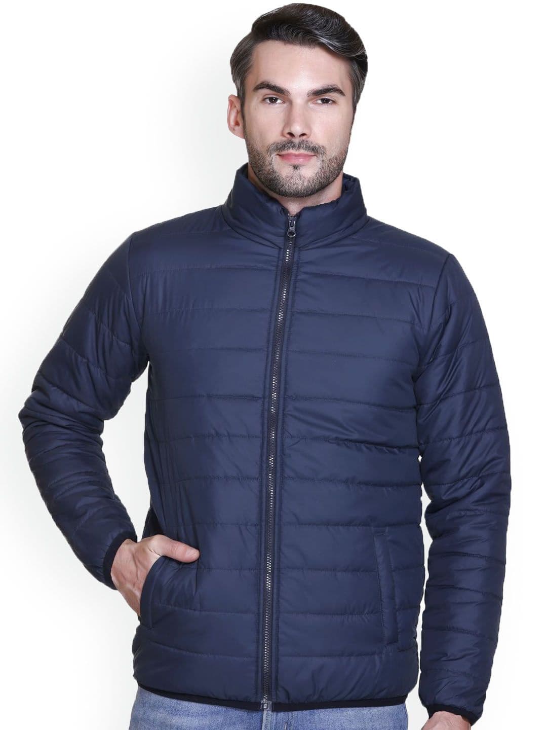 SANHOK Men Solid Lightweight Puffer Jacket - view 1