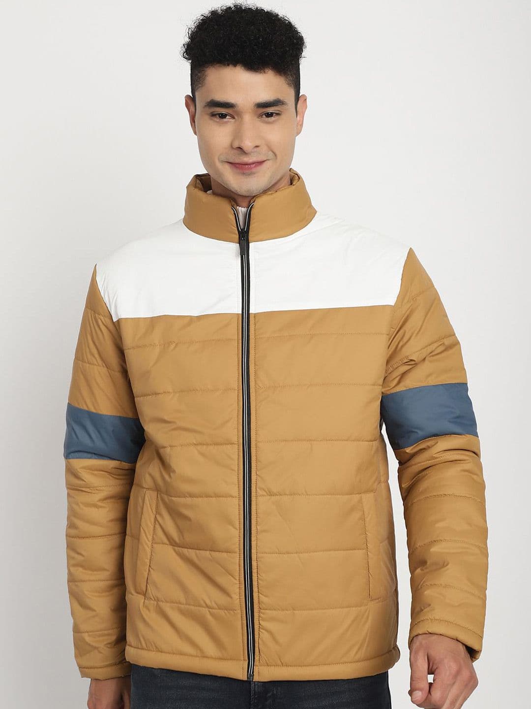 SANHOK Men Colourblocked Lightweight Padded Jacket - view 1