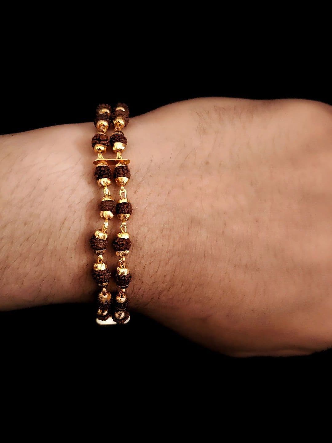 Minprice Men Brass Gold-Plated Wraparound Bracelet - view 1