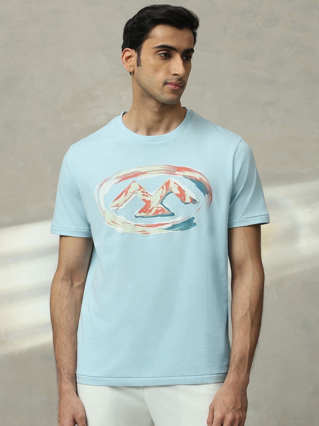 Mufti Men Graphic Printed Round Neck Cotton Slim Fit T-shirt - view 1