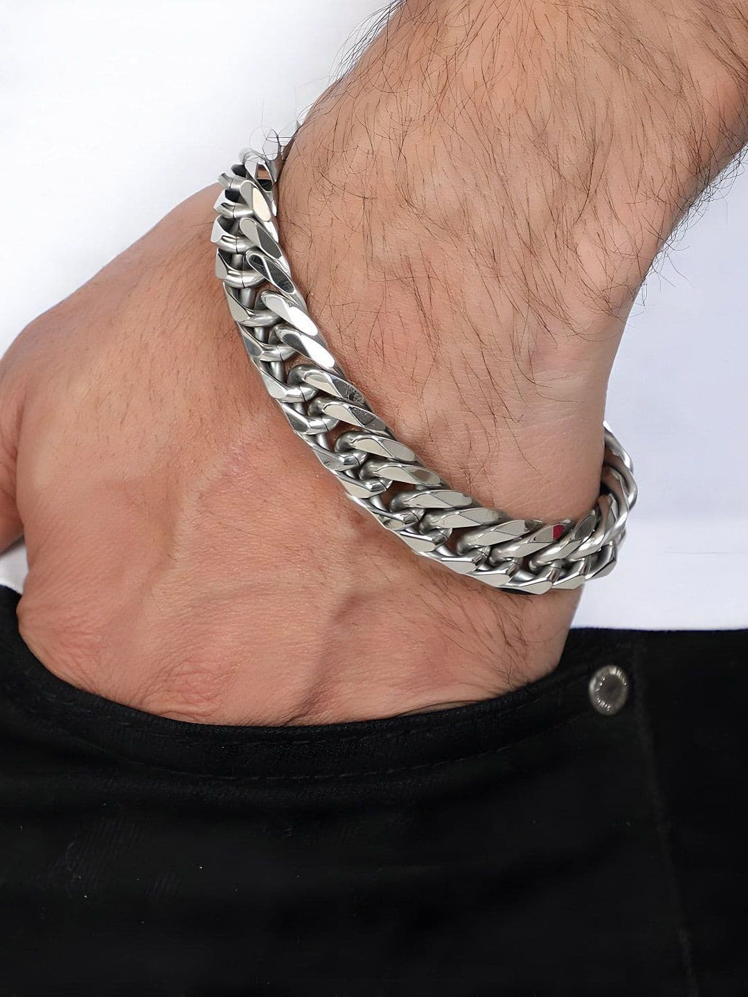 Minprice Men Stainless Steel Link Bracelet - view 1