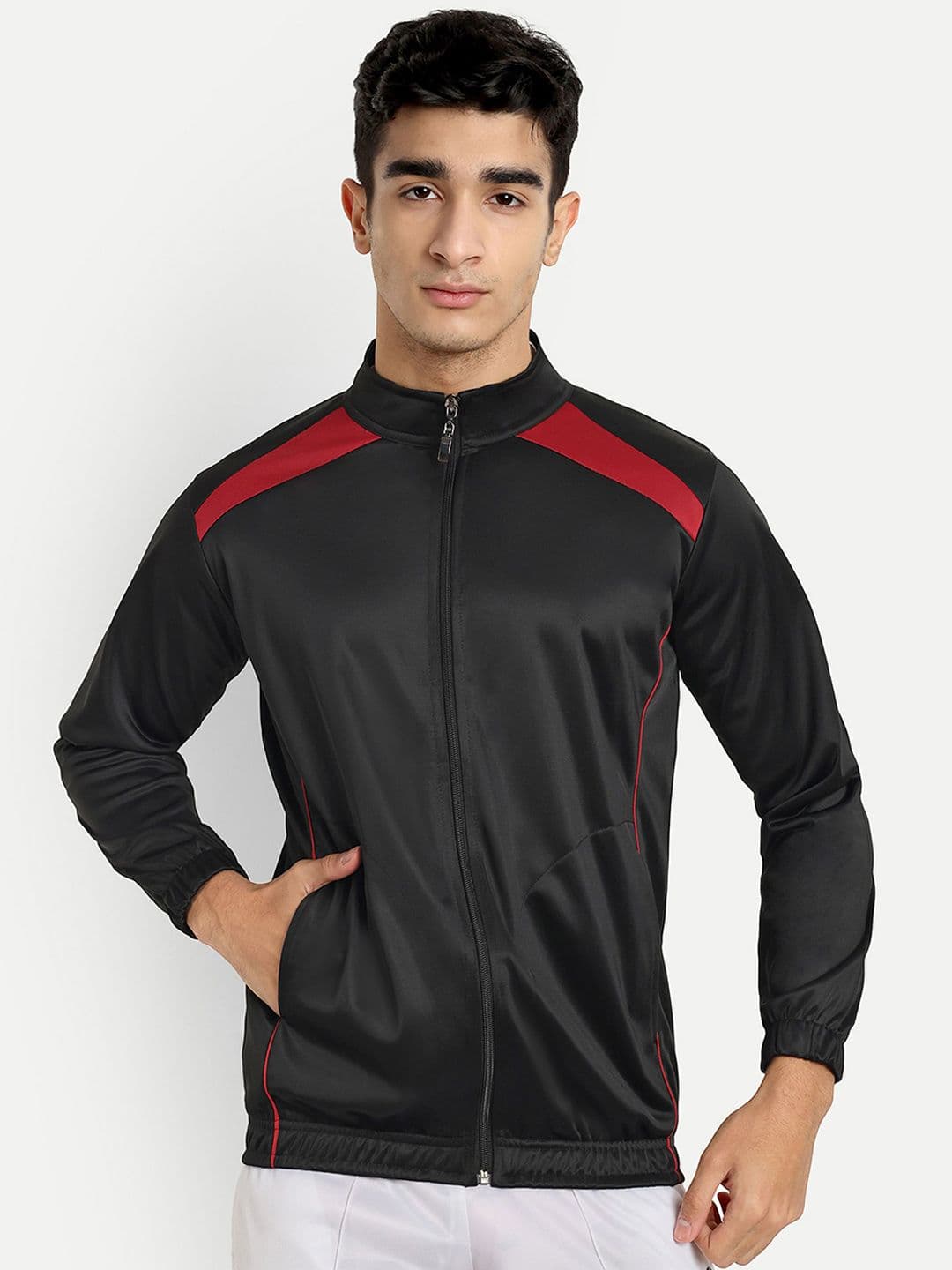 Metronaut Men Mock Collar Solid Sports Lightweight Sporty Jacket - view 1