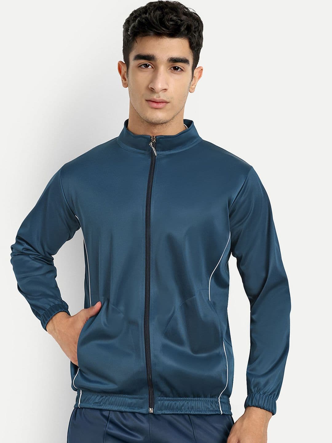 ESTRO Men Mock Collar Solid Sports Lightweight Sporty Jacket - view 1