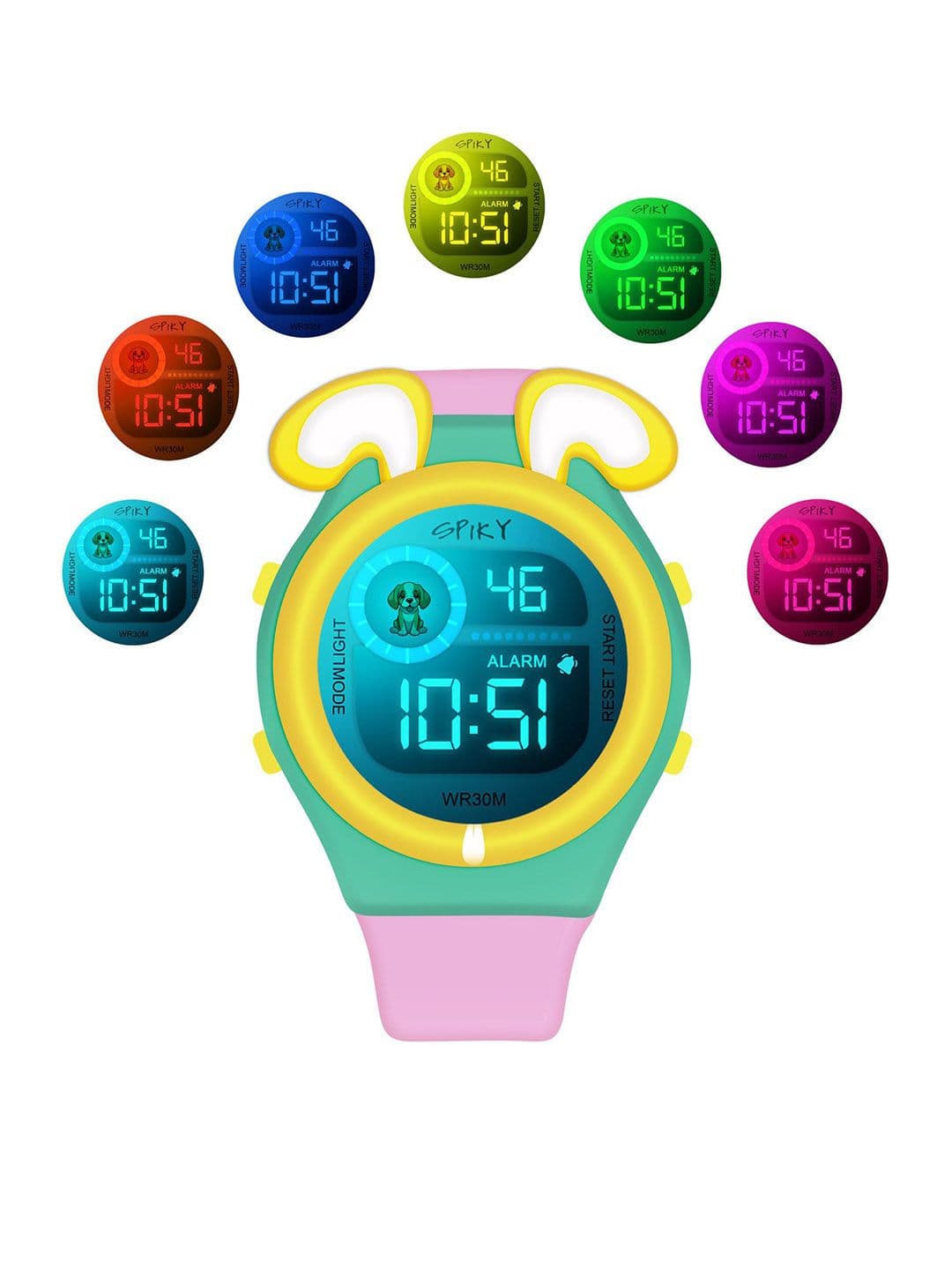 Spiky Girls Dial & Straps Digital Multi Function Automatic Watch SPKEVA26_C5_PUR - view 1