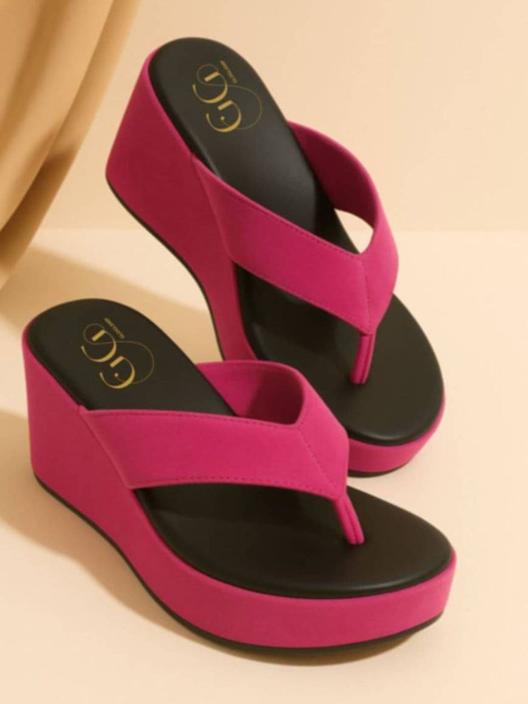 GLO GLAMP Gothic Rose Platform Wedges Sandals - view 1