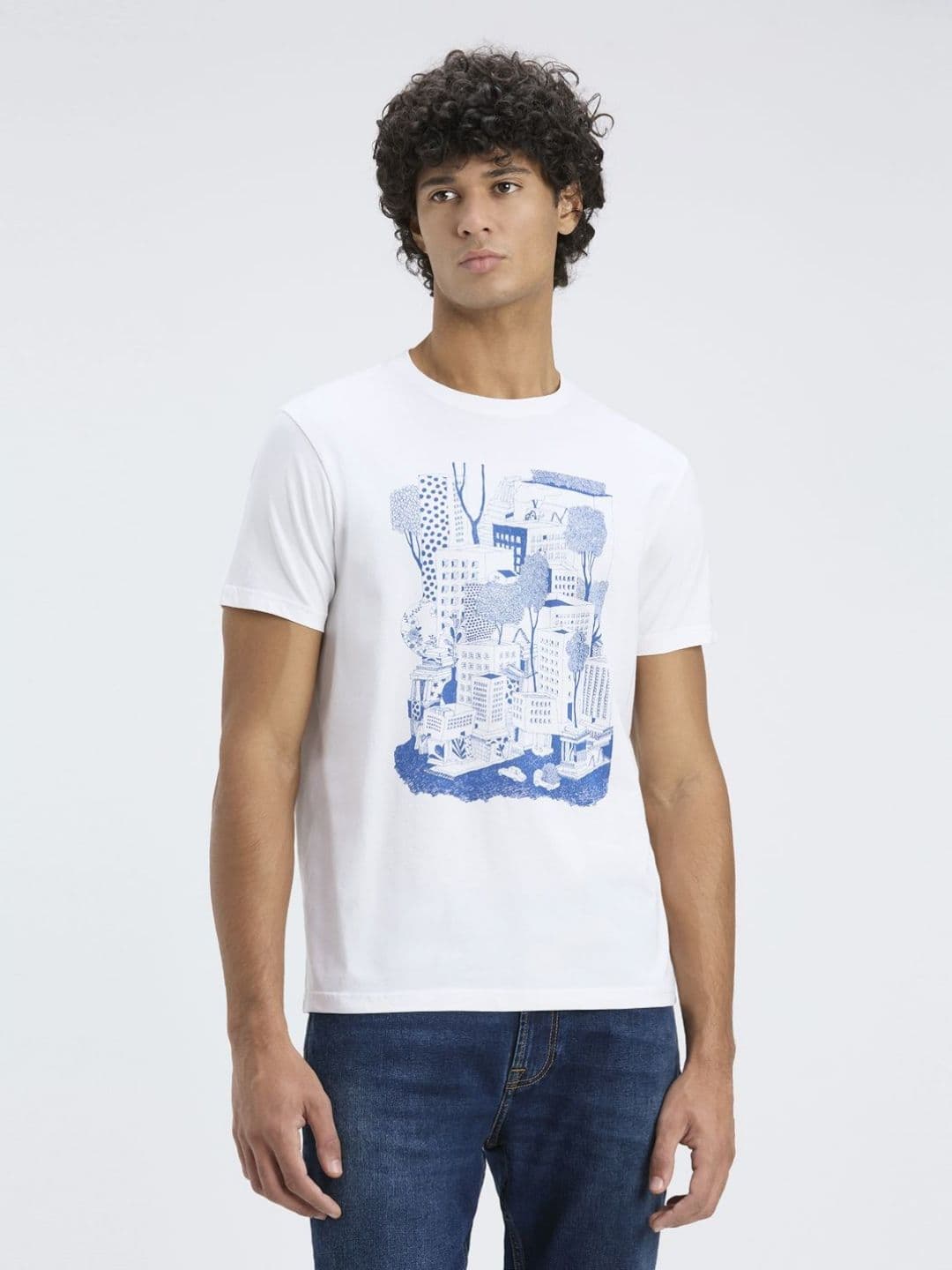 Pepe Jeans Men Graphic Printed Round Neck Cotton T-shirt - view 1