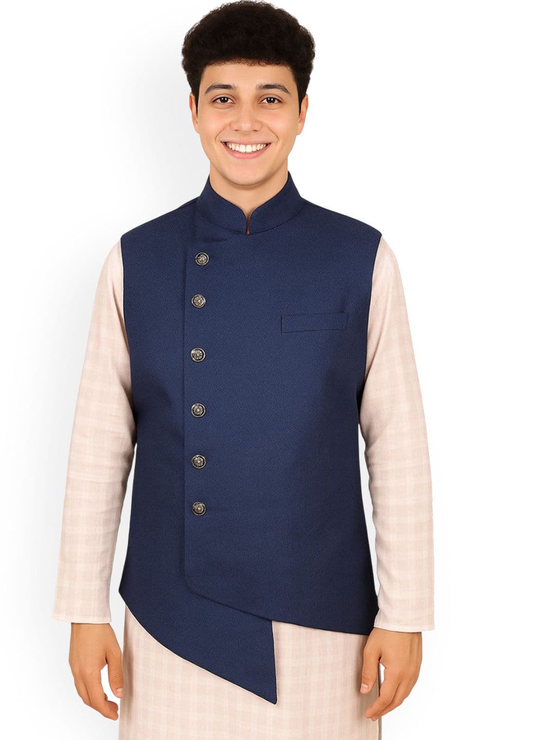 BAESD Asymmetric Double-Breasted Nehru Jacket - view 1