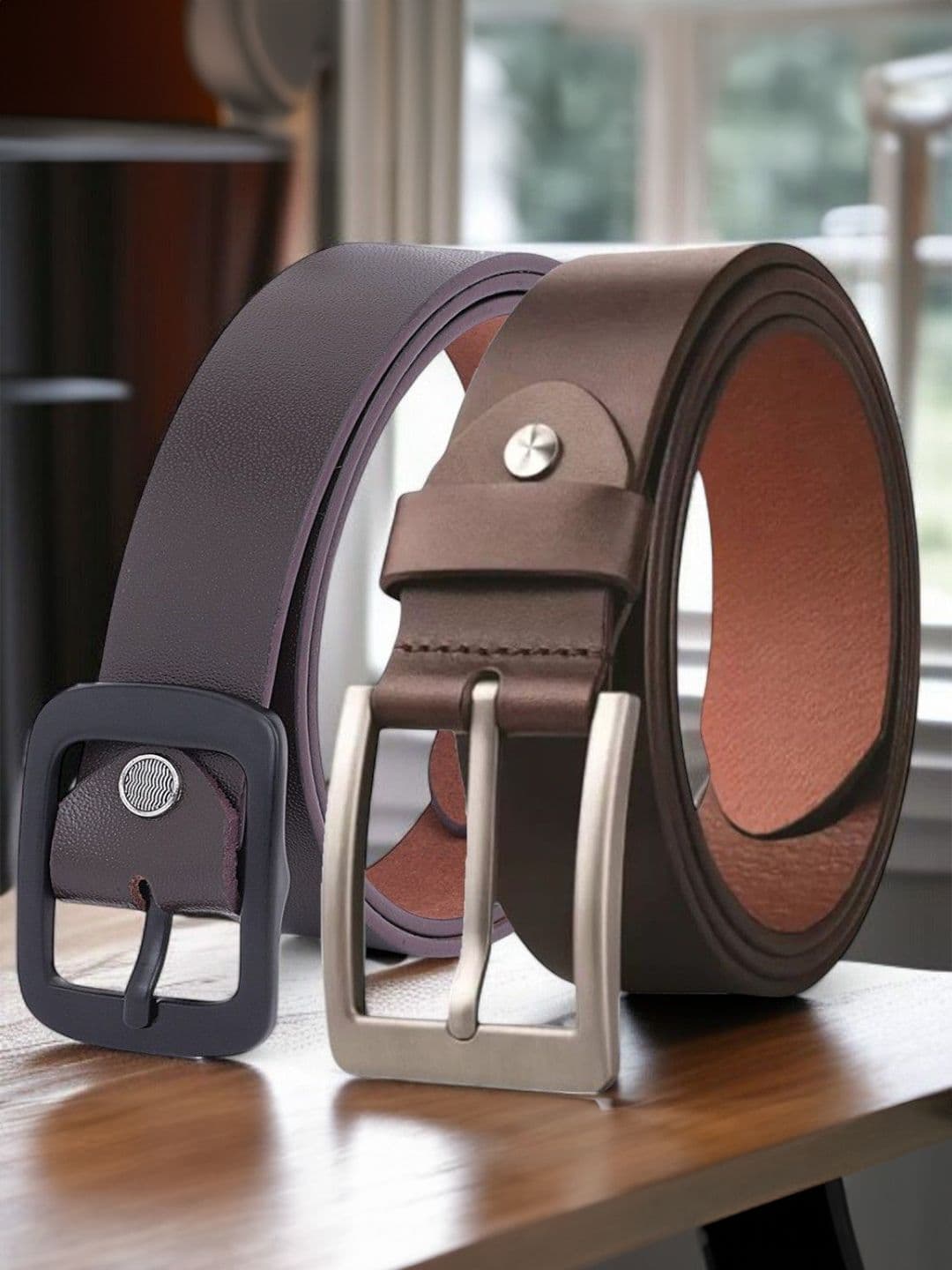 Provogue Men Pack of 2 Textured Leather Formal Belt - view 1