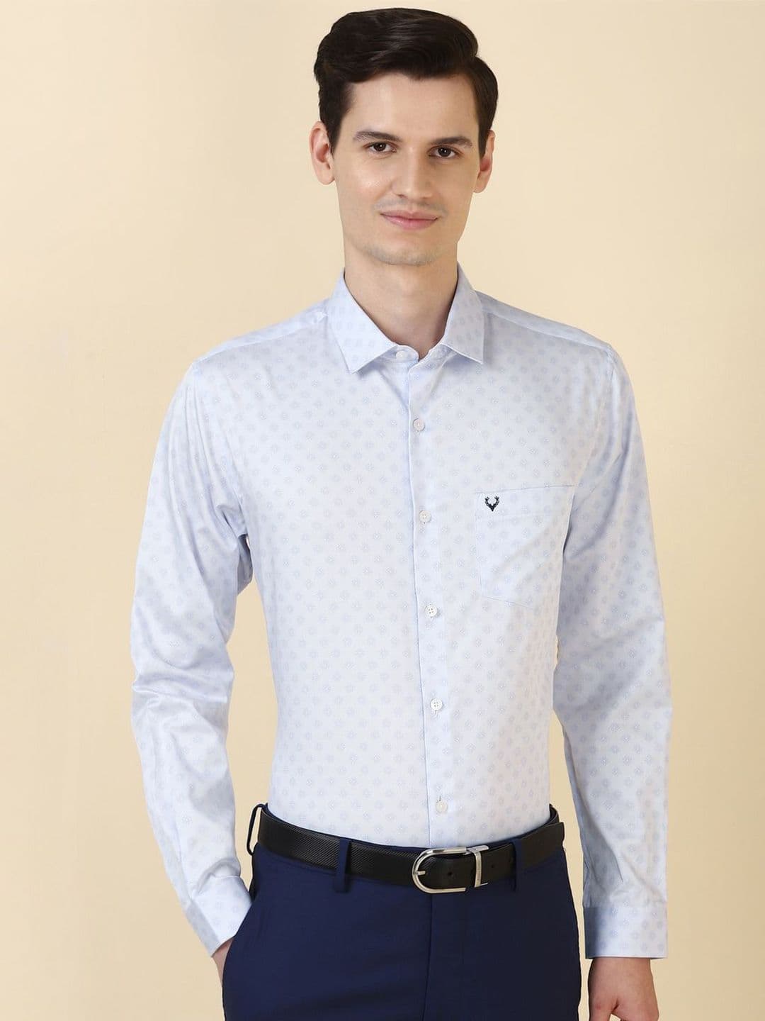 Allen Solly Men Slim Fit Conversational Printed Spread Collar Pure Cotton Formal Shirt - view 1