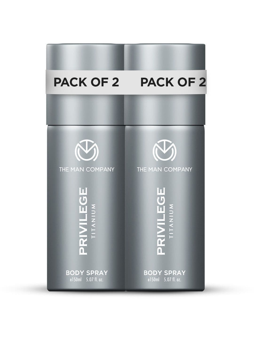 THE MAN COMPANY Set Of 2 Privilege Titanium Body Spray - 150 ml Each - view 1