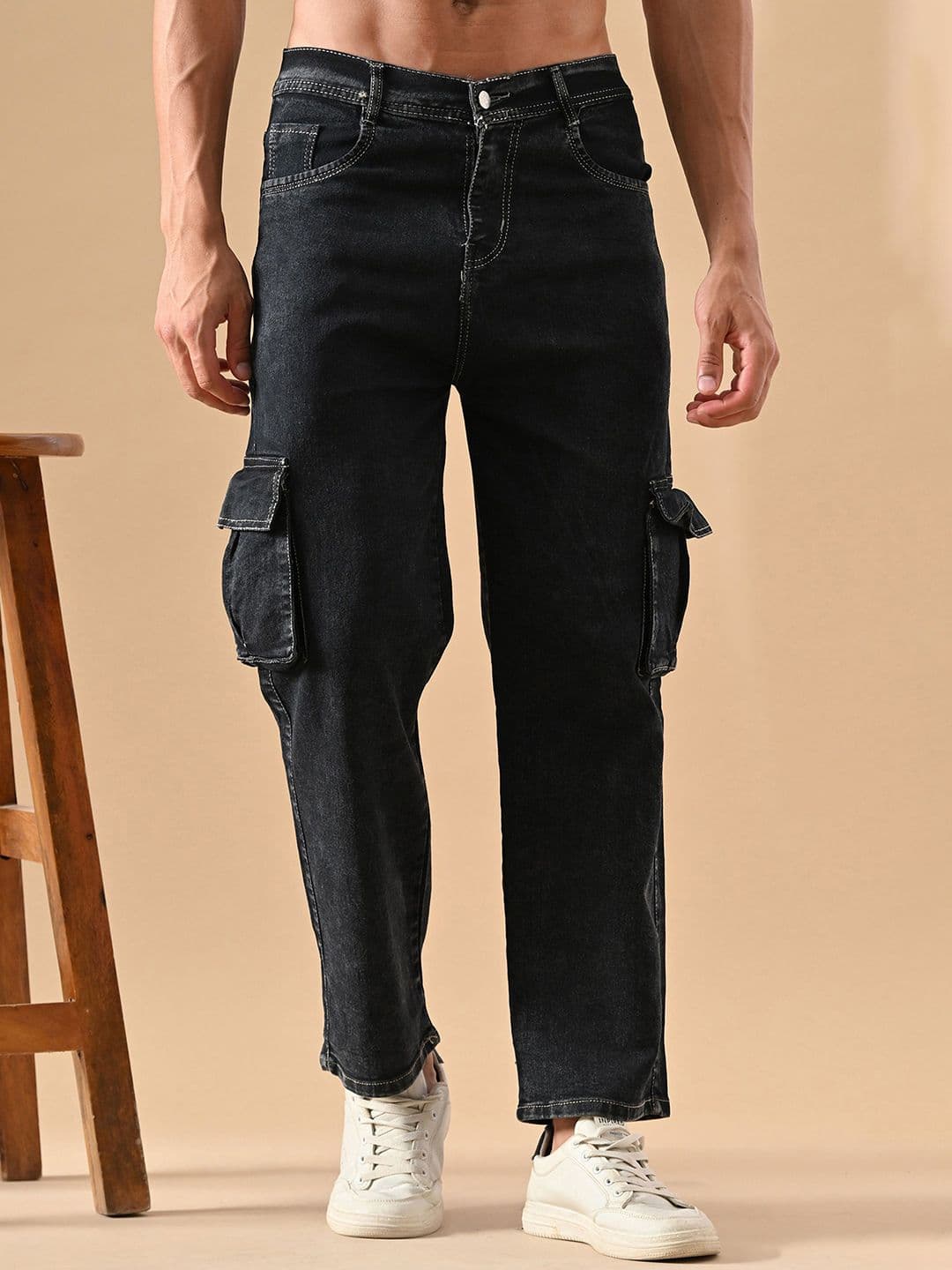 RusticBlooms Men Comfort Baggy Mid-Rise Cargo Styles Jeans - view 1