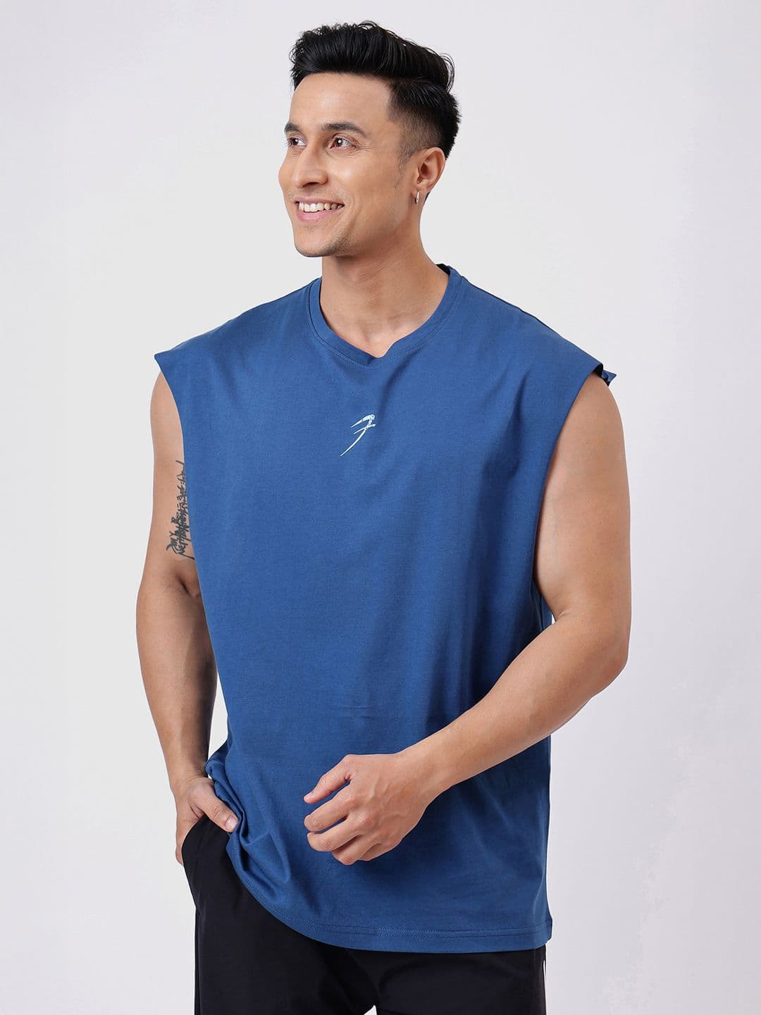 FUAARK Oversized Sleeveless Anti Odour Pure Cotton T-Shirt - view 1