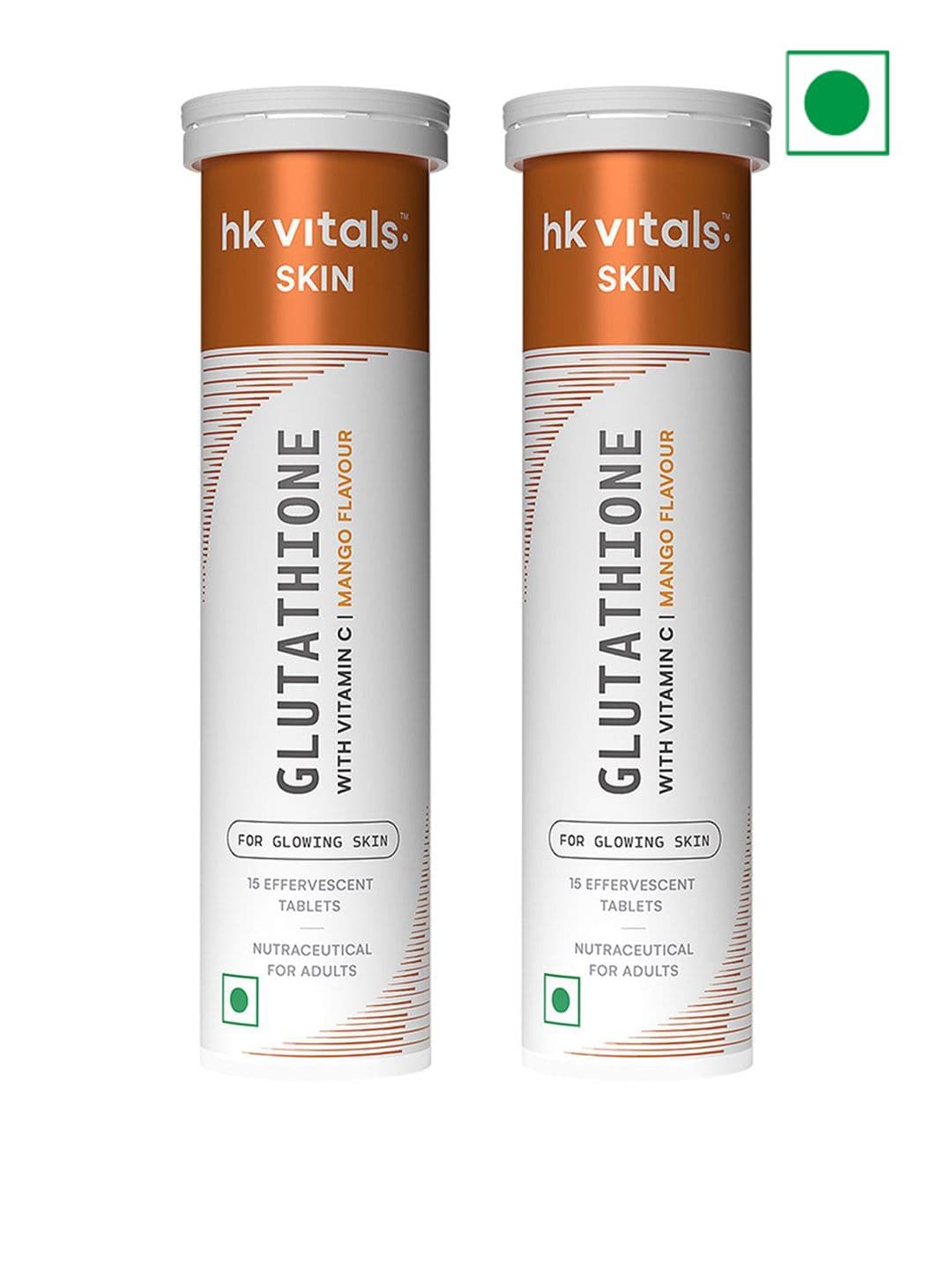 HK VITALS Set Of 2 Mango Flavour Glutathione Effervescent Tablets - 15 Tablets Each - view 1