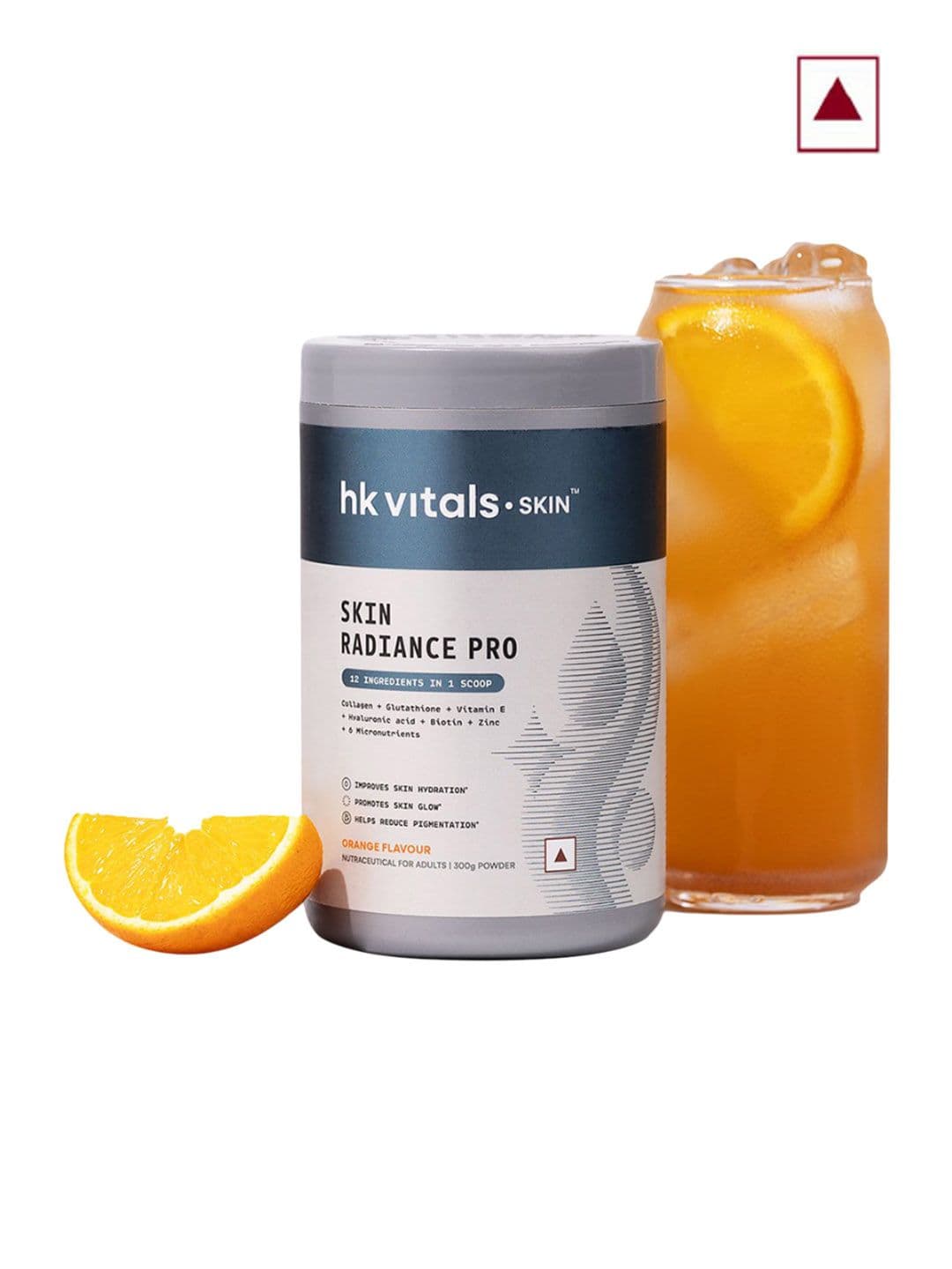 HK VITALS Skin Radiance Pro Orange Flavour Marine Collagen Supplement Powder - 300g - view 1