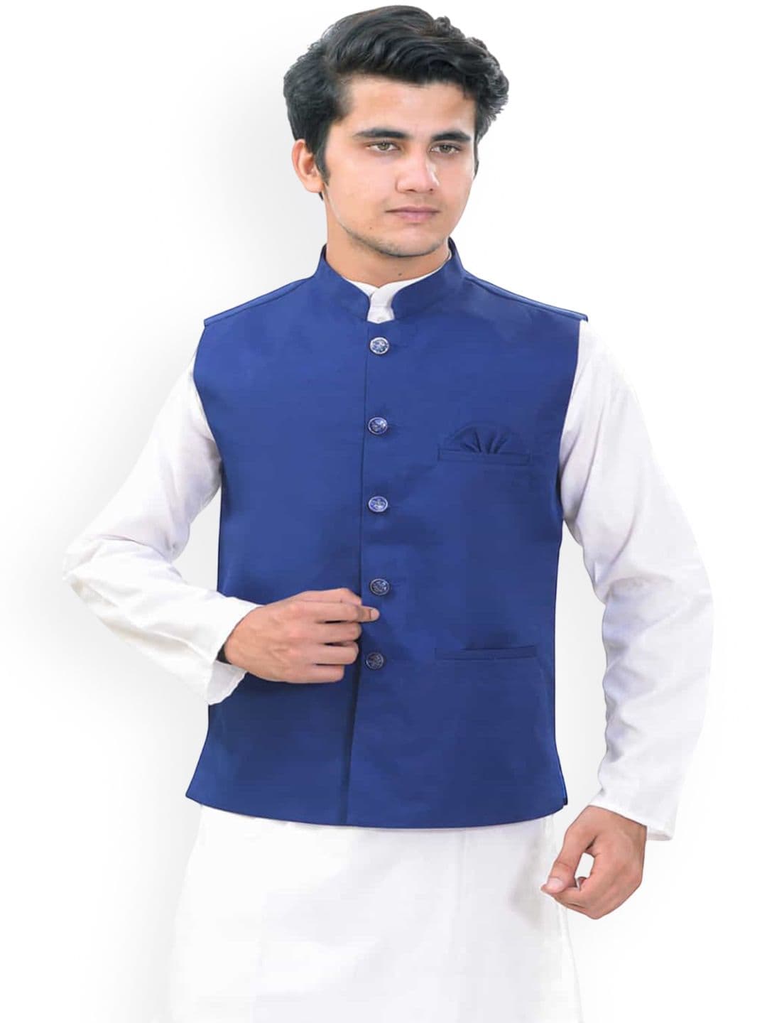 BuaGi Collection Mandarin Collar Woven Nehru Jackets - view 1