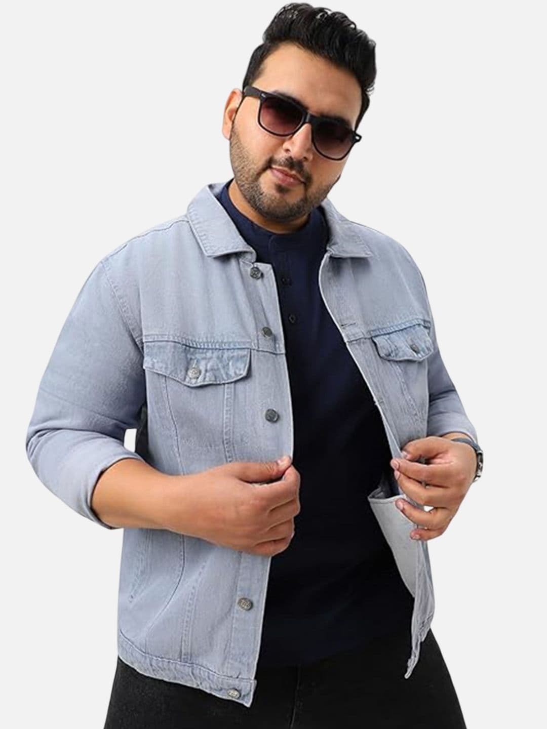 LINARIA Spread Collar Lightweight Denim Jacket - view 1