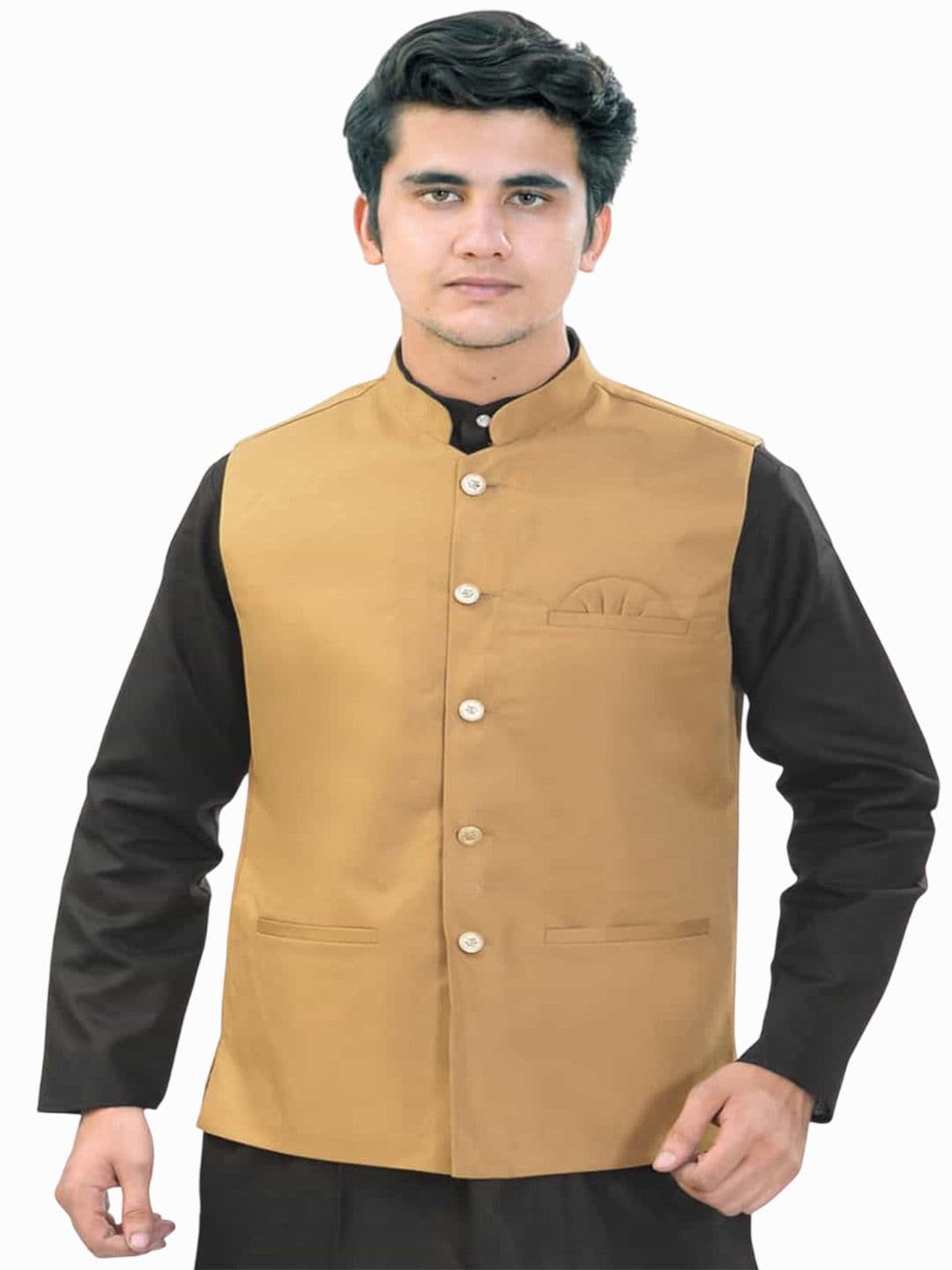 BuaGi Collection Mandarin Collar Woven Nehru Jackets - view 1