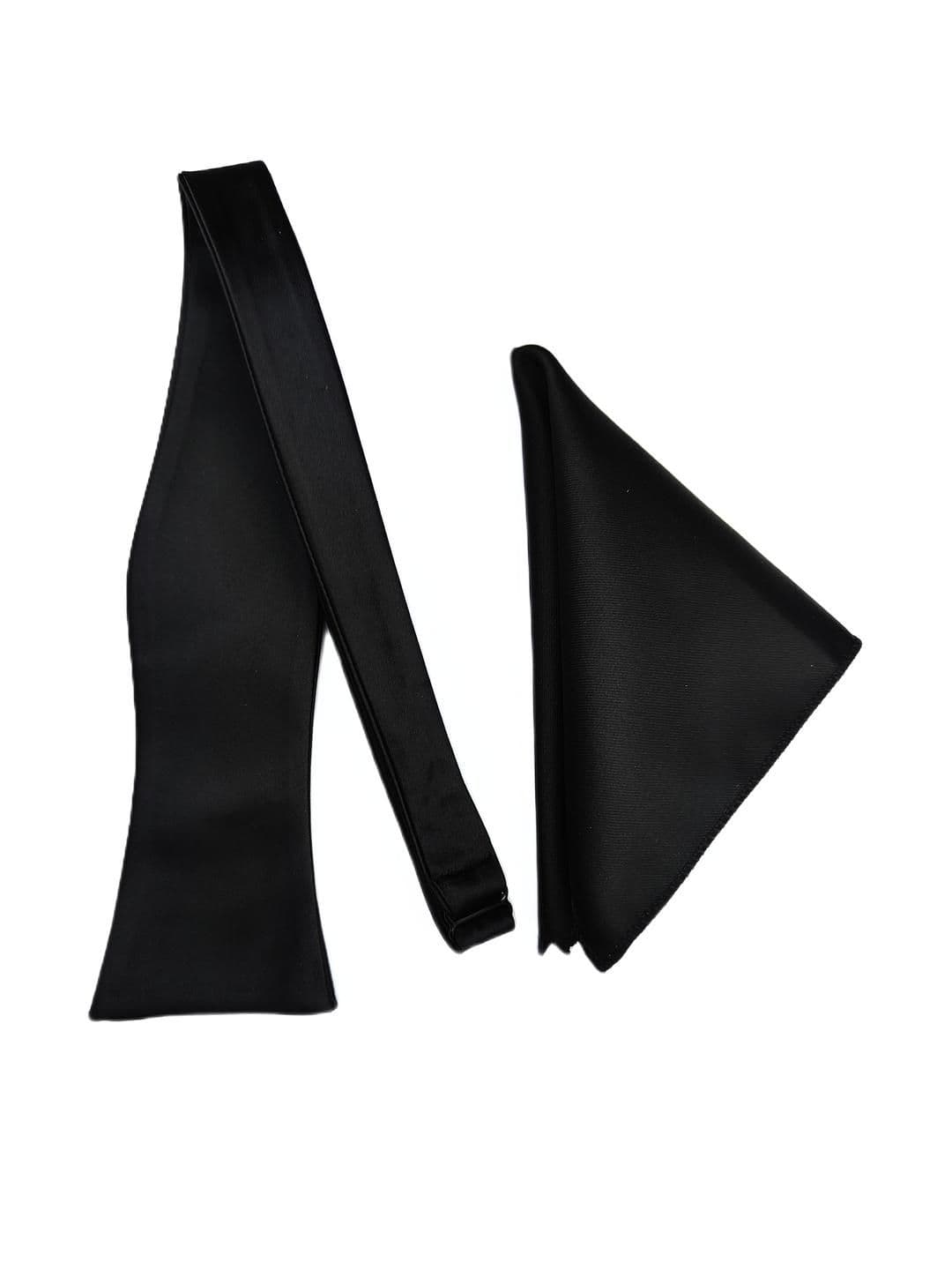 VOICI Black Satin Solid Bow Tie - view 1