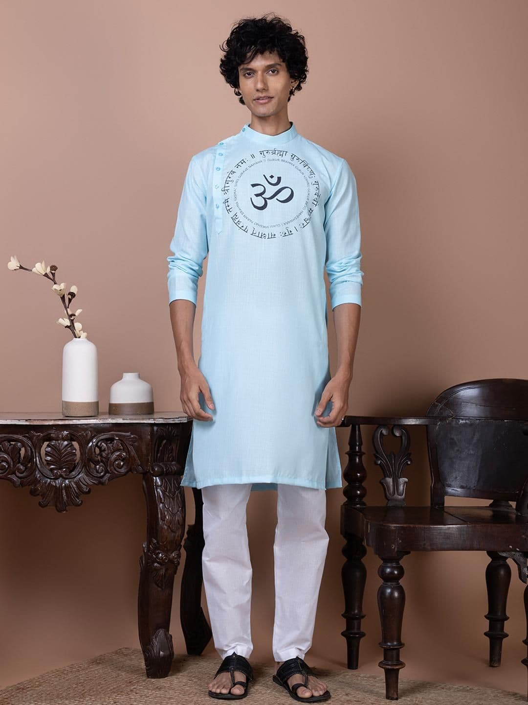PulseIQ Men Cotton Straight Kurtas - view 1