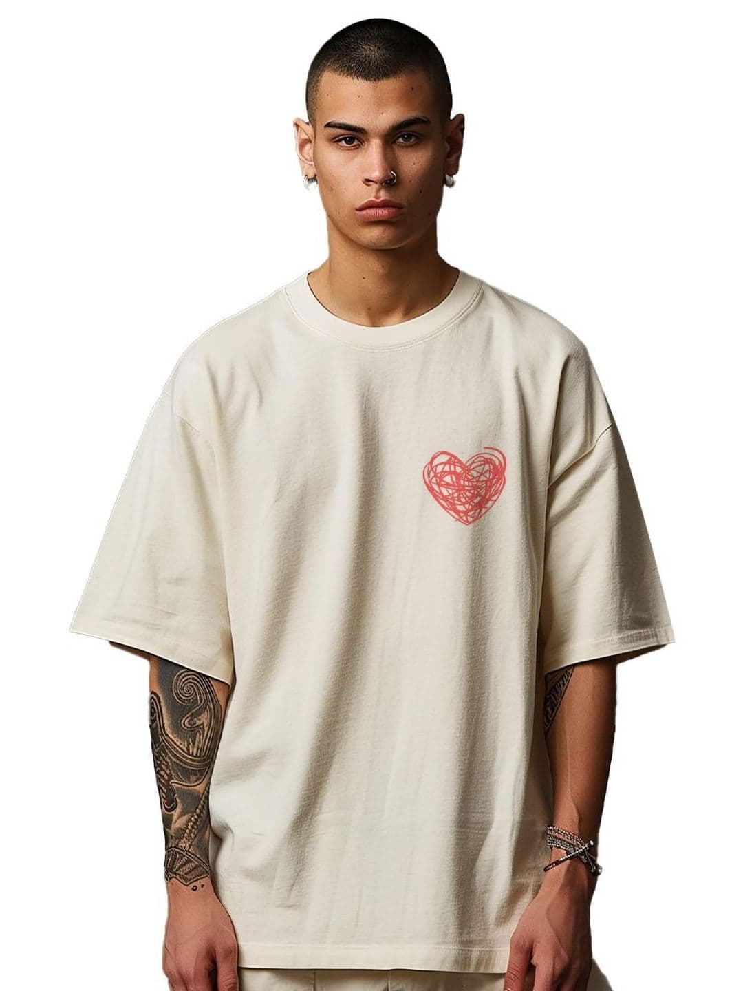 ekchala Unisex Graphic Printed Round Neck Pure Cotton Oversized T-shirt - view 1