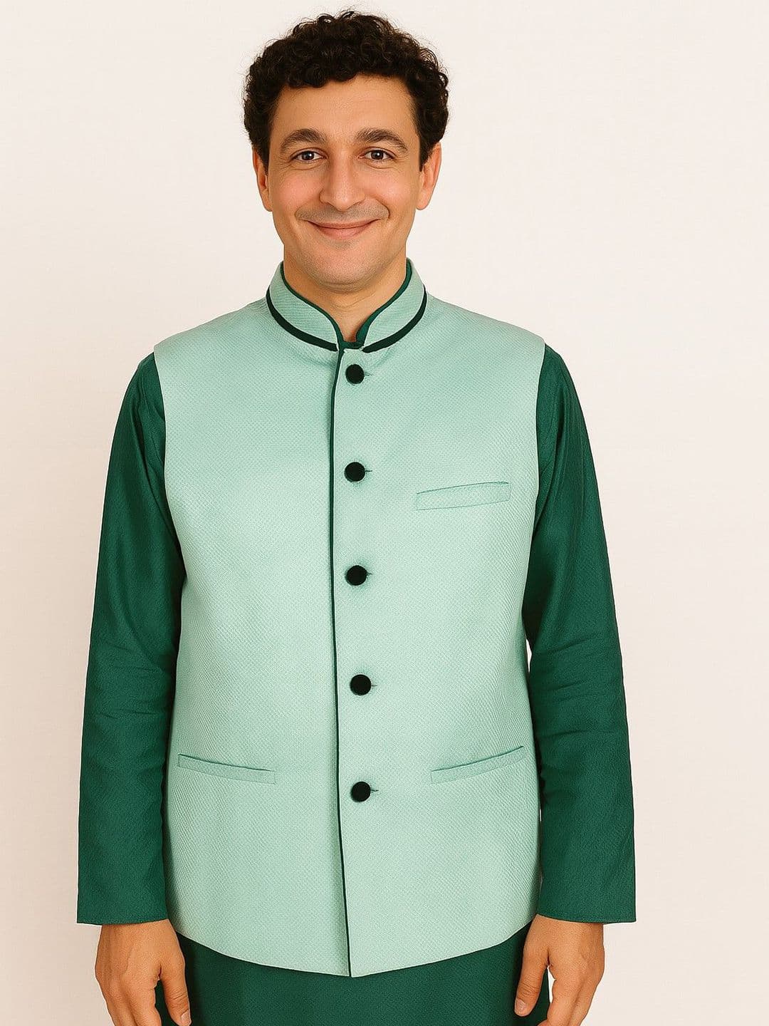 BAESD Modi Mandarin Collar Nehru Jacket - view 1