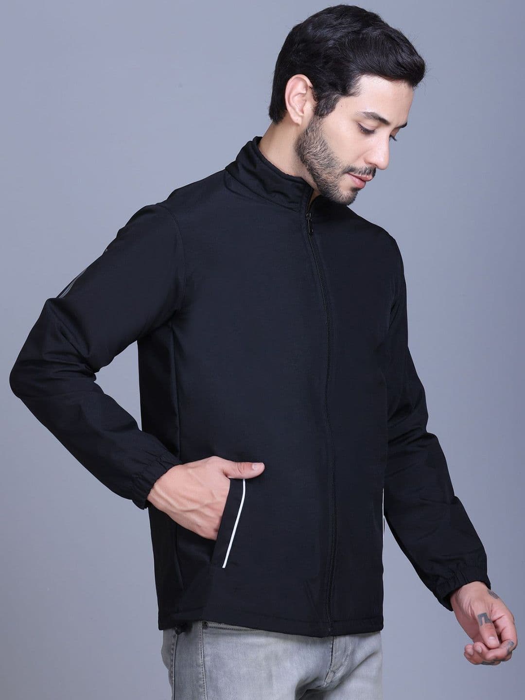 The Roadster Lifestyle Co Mock Collar Windcheater Zipper Jacket - view 1
