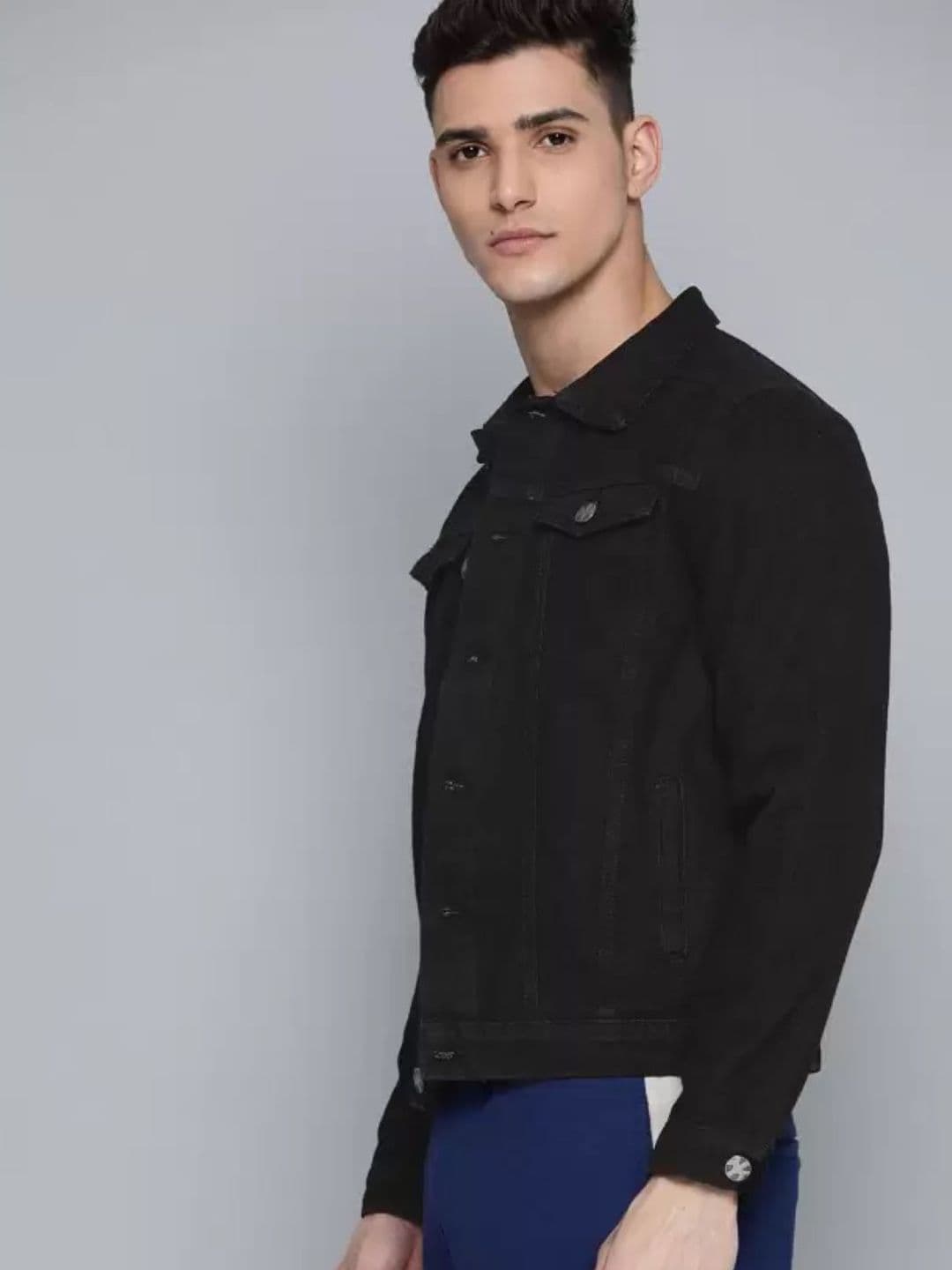LINARIA Lightweight Spread Collar Outdoor Denim Jacket - view 1