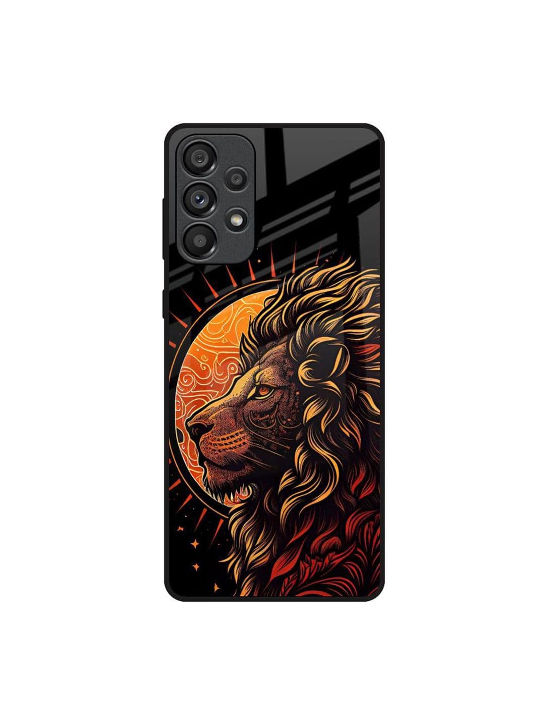 QRIOH Sun Faced Lion Printed Sleek & Lightweight Silicone Samsung Galaxy A73 5G Back Case - view 1