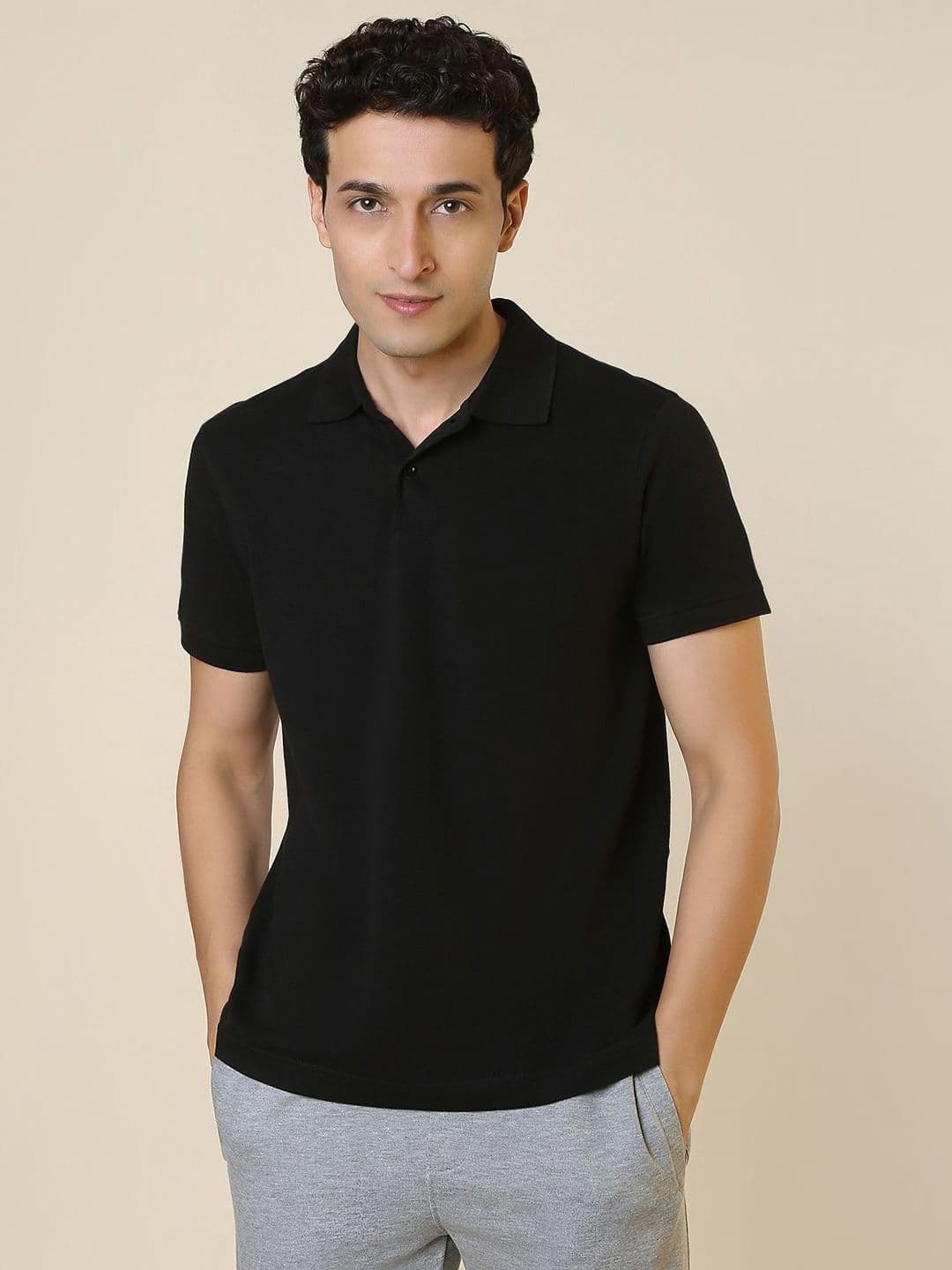 SleepZ by Raymond Polo Collar Pure Cotton T-shirt - view 1