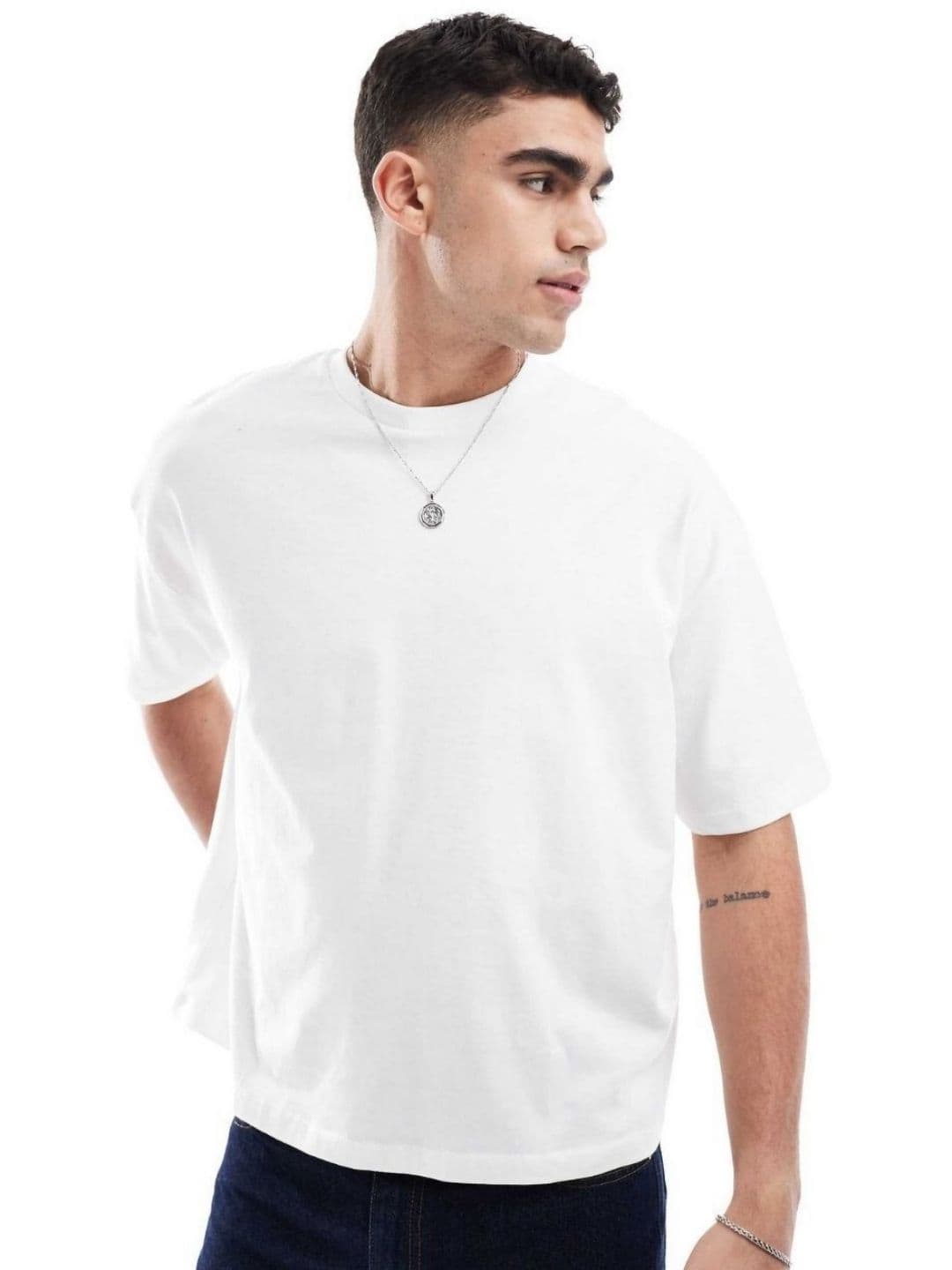 SMAN Crew Neck Oversized Cotton T-shirt - view 1