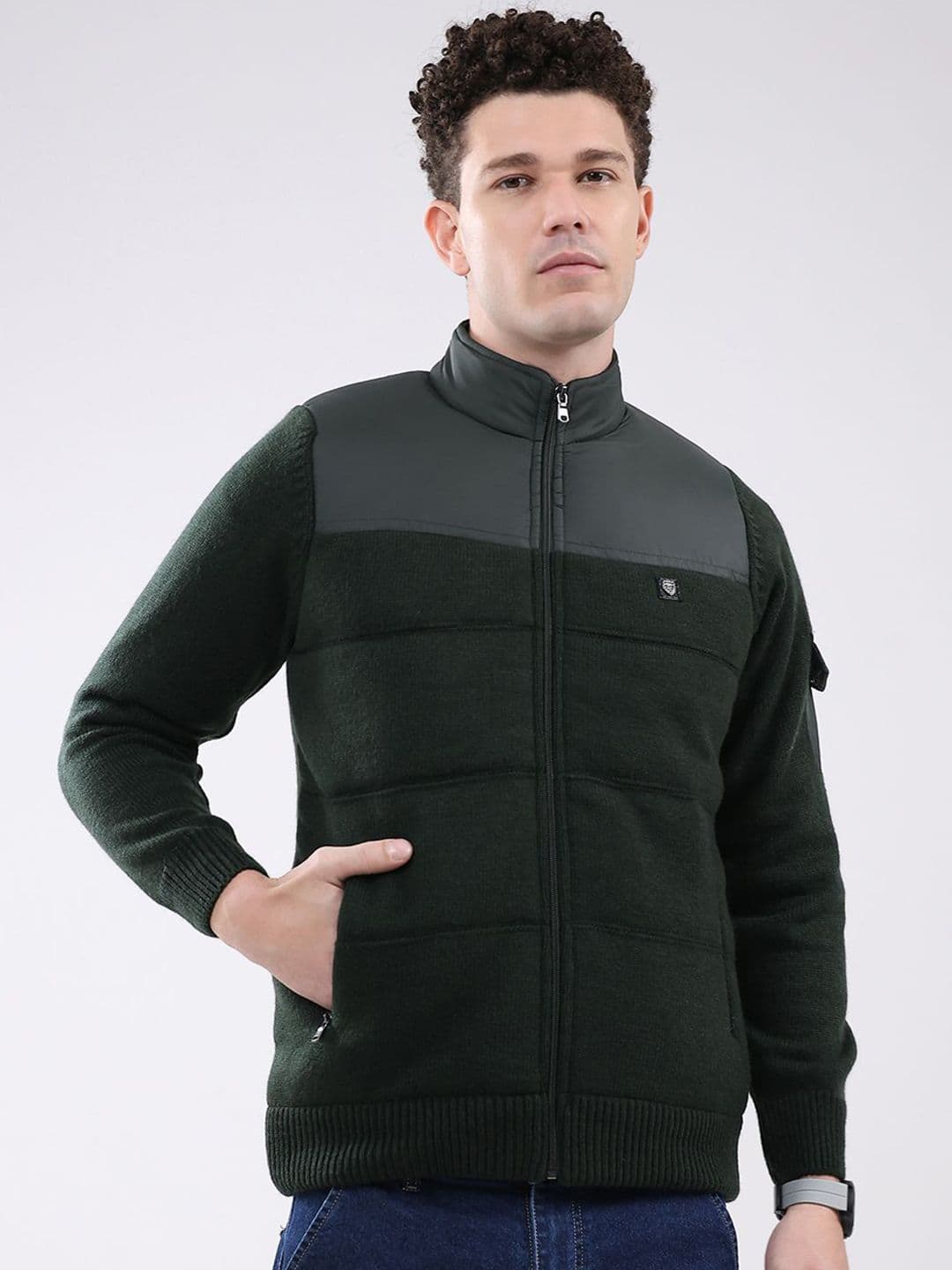 Monte Carlo Men Solid Lightweight Bomber Jacket - view 1