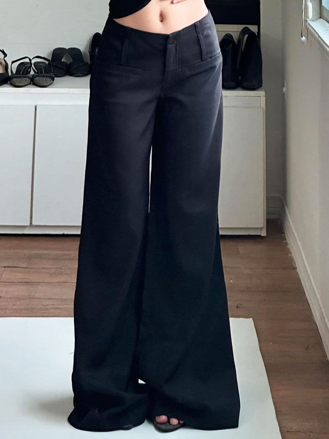 StyleCast x Revolte Women Loose Fit Mid-Rise Wide Leg Trousers - view 1