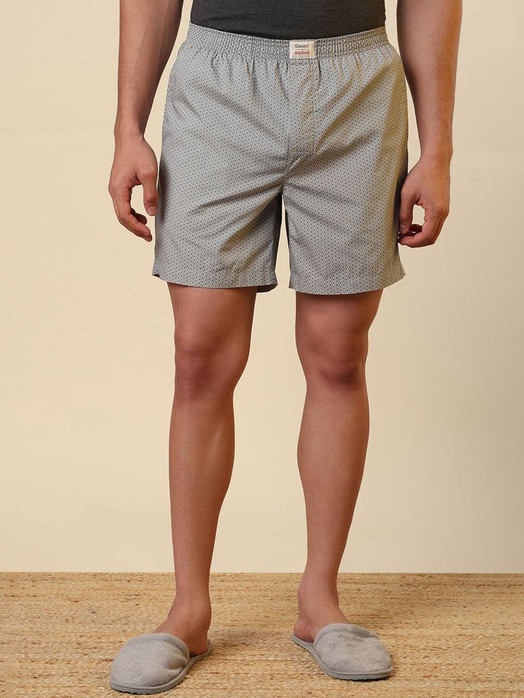 SleepZ by Raymond Printed Pure Cotton Mid-Rise Boxer AHBA00049-G4 - view 1
