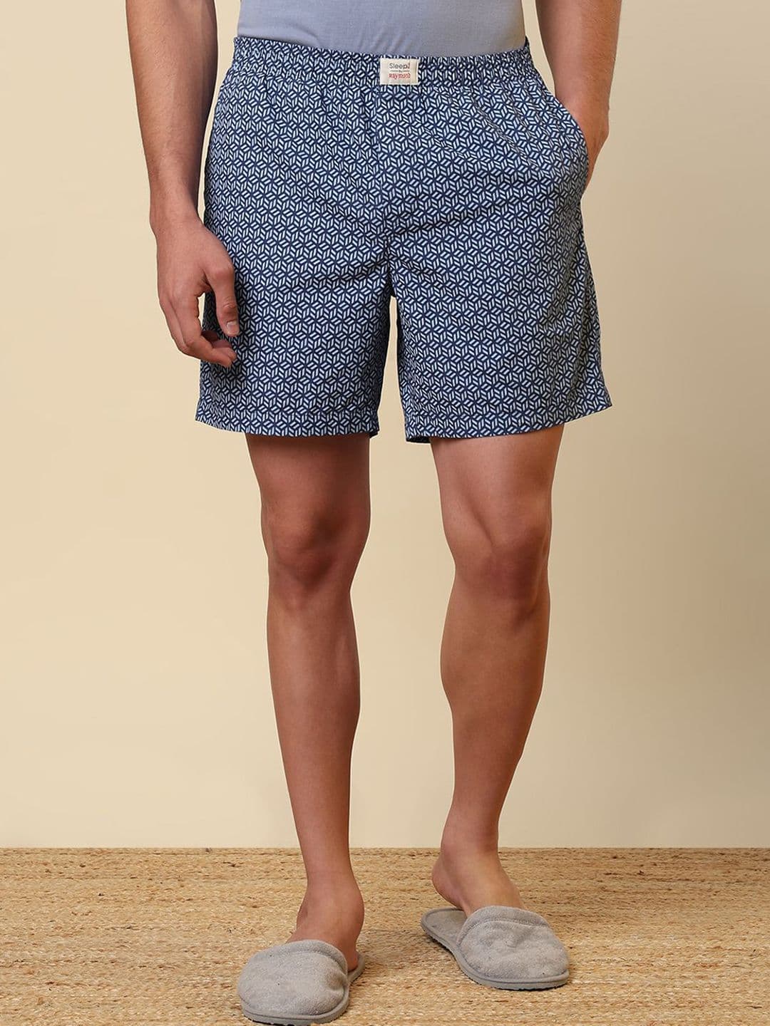 SleepZ by Raymond Printed Pure Cotton Mid-Rise Boxer AHBA00045-B8 - view 1