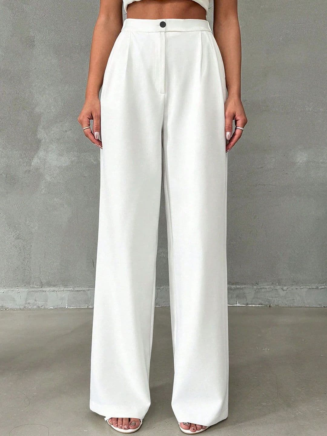 KERI PERRY Women Relaxed Straight Leg High-Rise Pleated Trousers - view 1