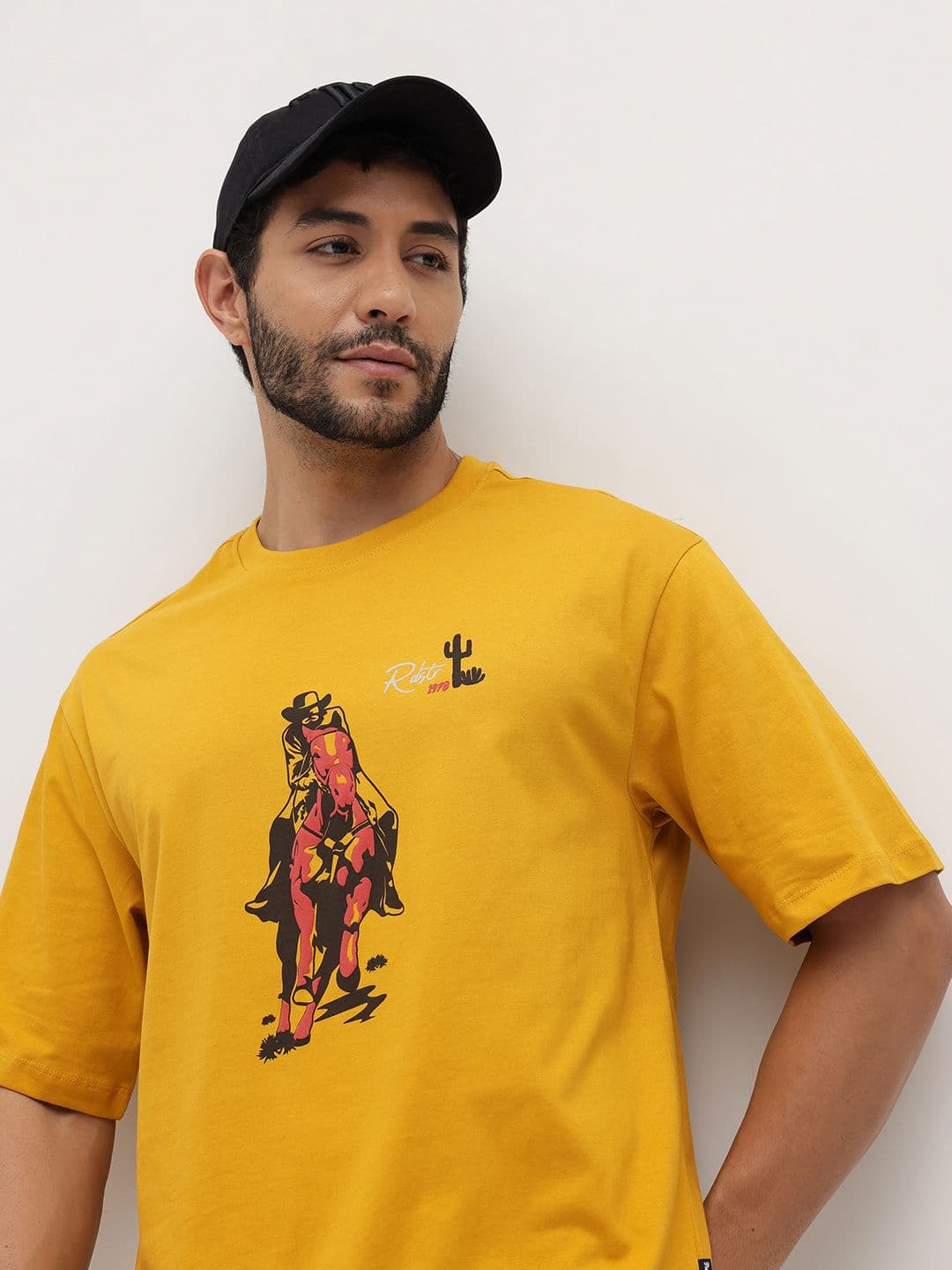 The Roadster Life Co. Printed Pure Cotton Relaxed Fit T-shirt - view 1